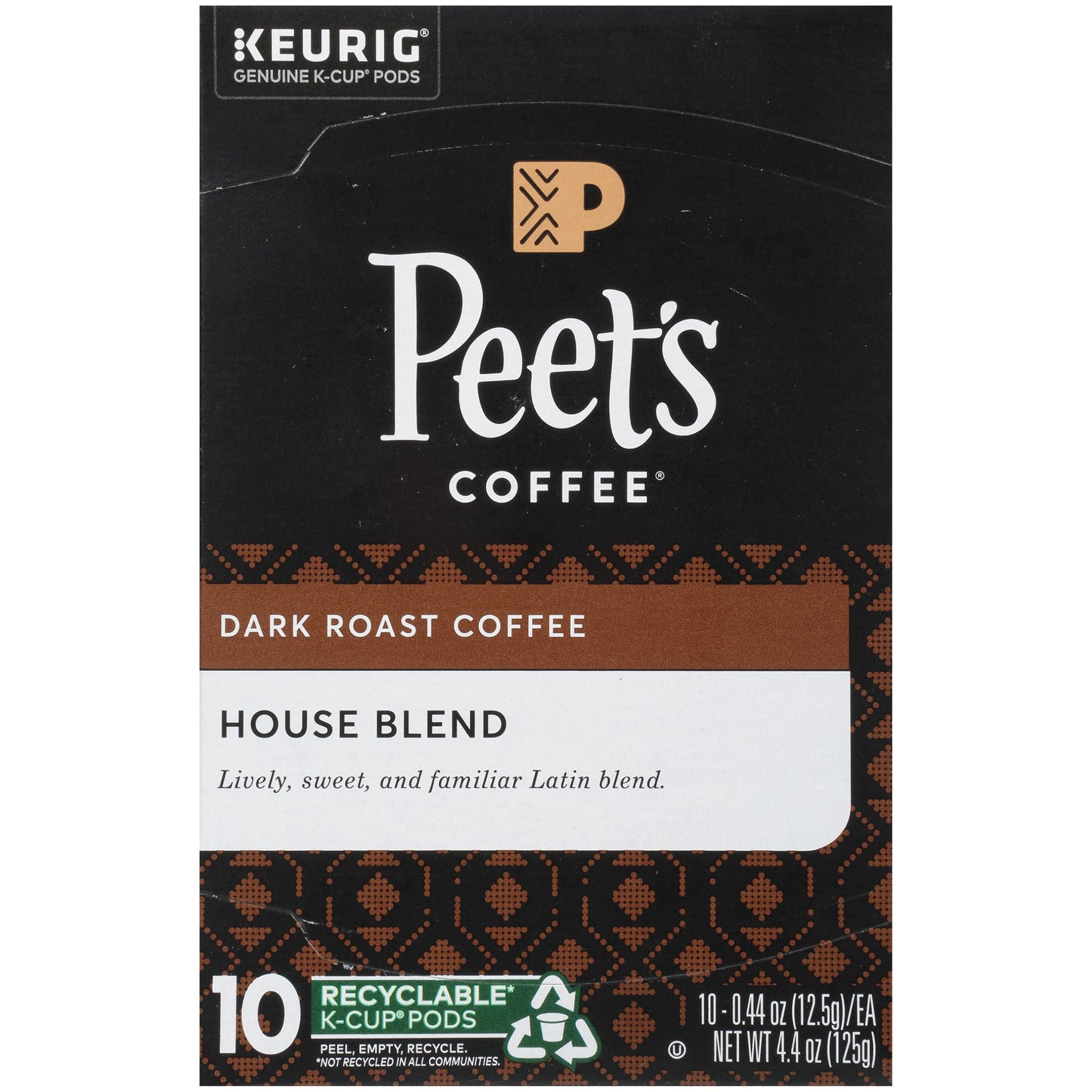 Peet's Coffee, Dark Roast K-Cup Pods for Keurig Brewers - Major Dickason's Blend 75 Count (1 Box of 75 K-Cup Pods)