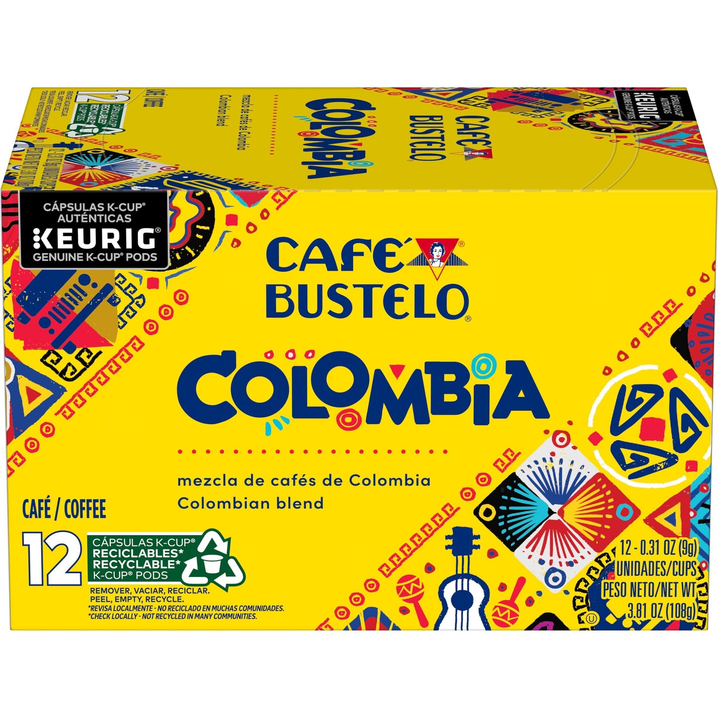 Café Bustelo Espresso Style Dark Roast Coffee, 72 Keurig K-Cup Pods