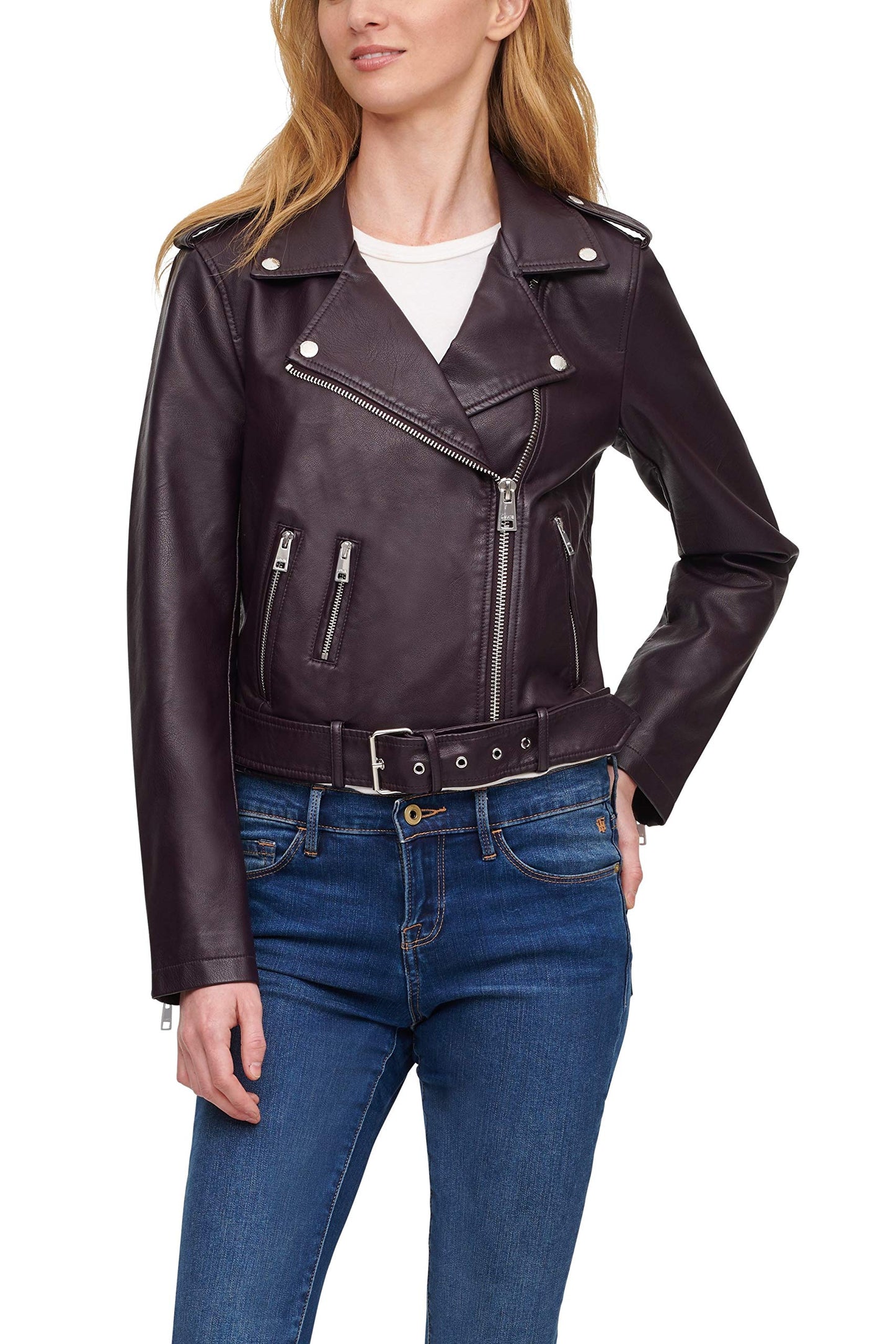 Levi's Women's Belted Faux Leather Moto Jacket (Regular & Plus Size)