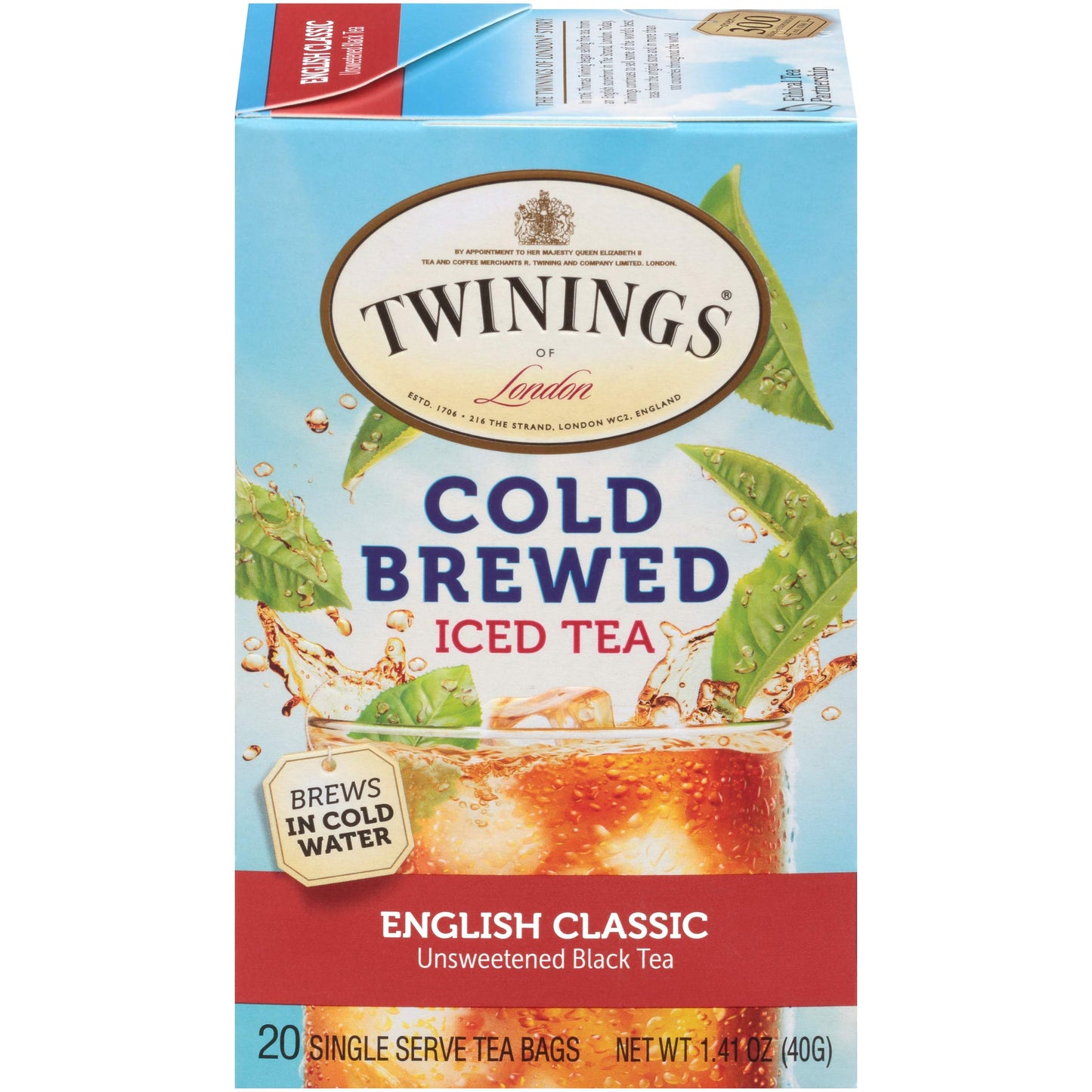 Twinings Decaffeinated English Breakfast Individually Wrapped Black Tea Bags, 20 Count Pack of 6, Flavourful & Robust