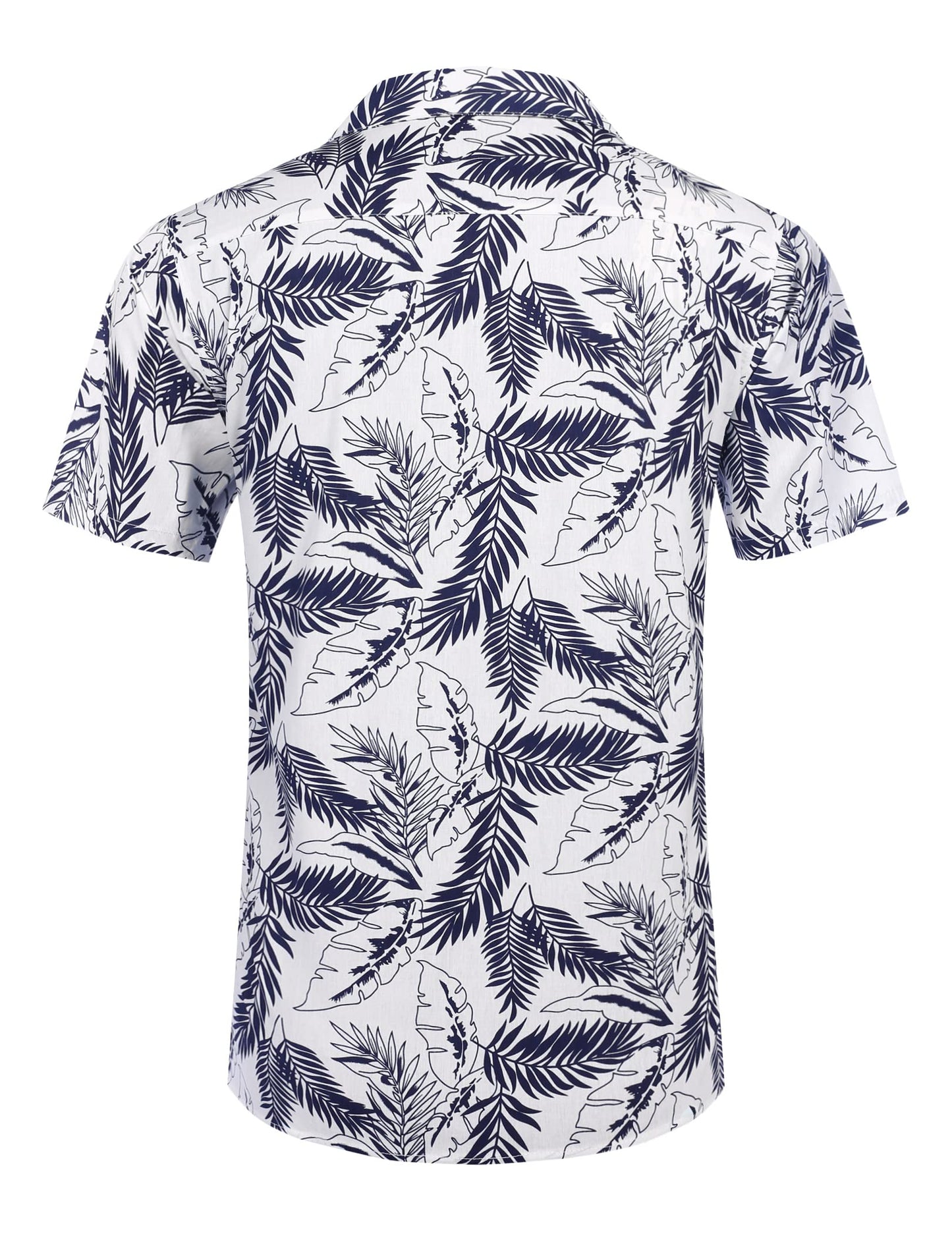 COOFANDY Men's Hawaiian Floral Shirts Cotton Linen Button Down Tropical Holiday Beach Shirts