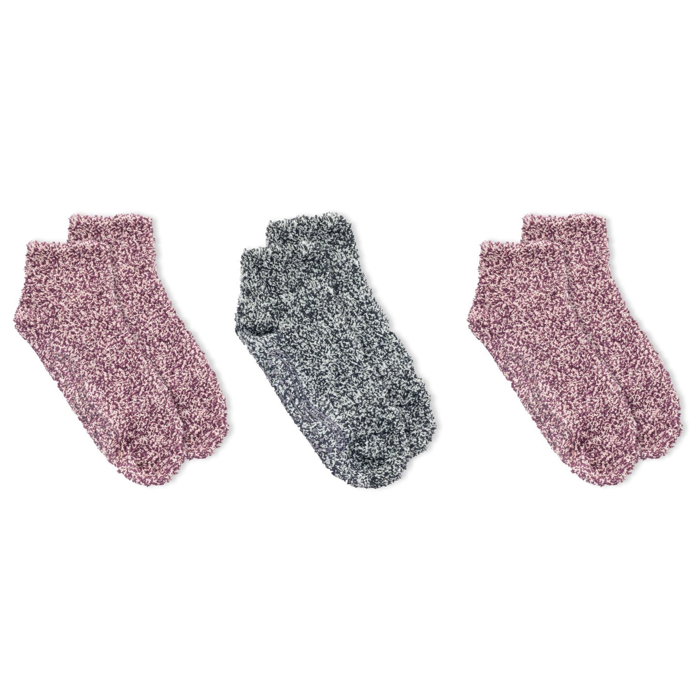 Dr. Scholl’s Women’s Fuzzy Spa Socks - Cozy Low Cut 2 & 3 Pairs - Lavender & Vitamin E Infused