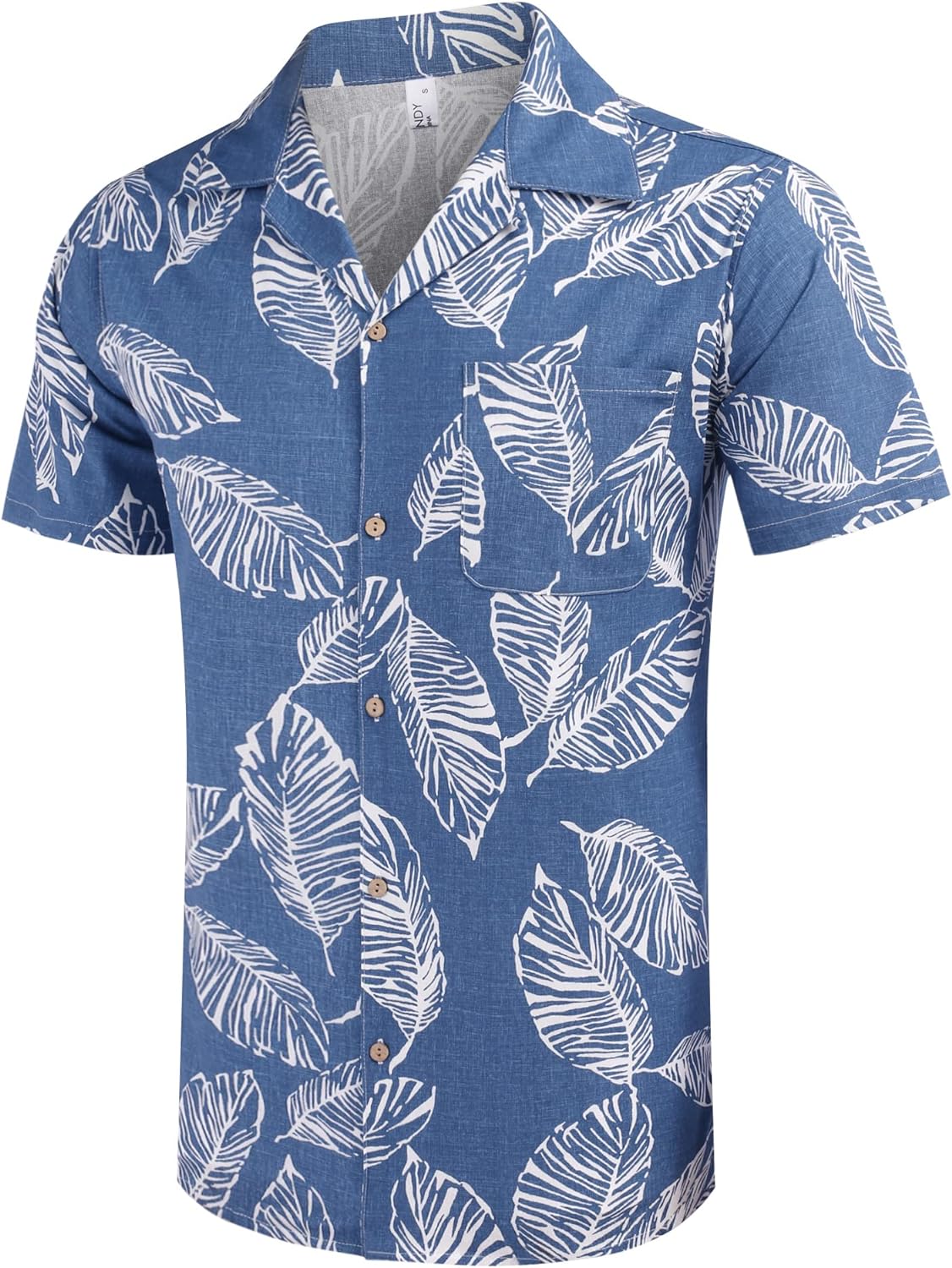 COOFANDY Men's Hawaiian Floral Shirts Cotton Linen Button Down Tropical Holiday Beach Shirts