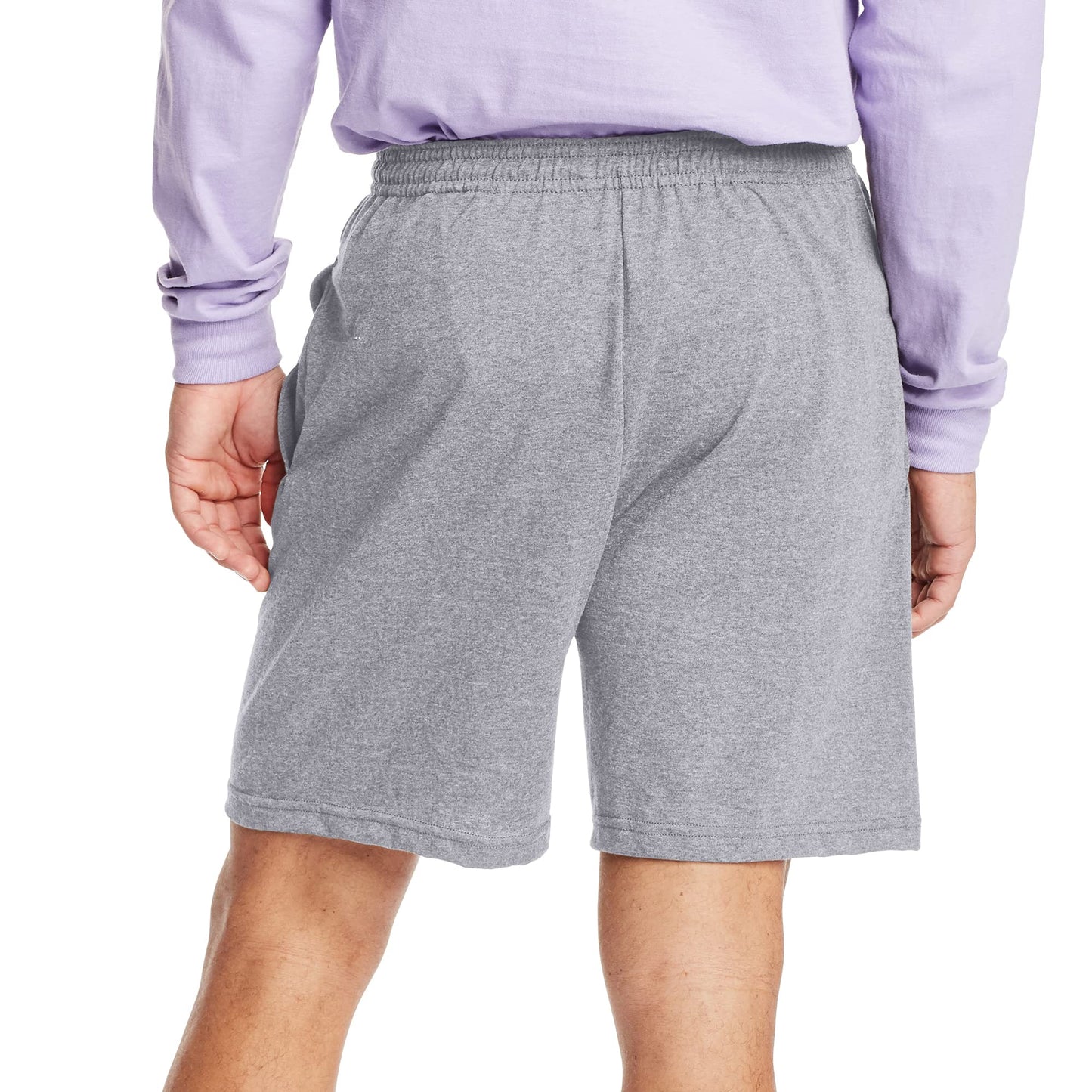 Hanes Men's Athletic Shorts, Favorite Cotton Jersey Shorts, Pull-On Knit Shorts with Pockets, Knit Gym Shorts, 7.5" Inseam