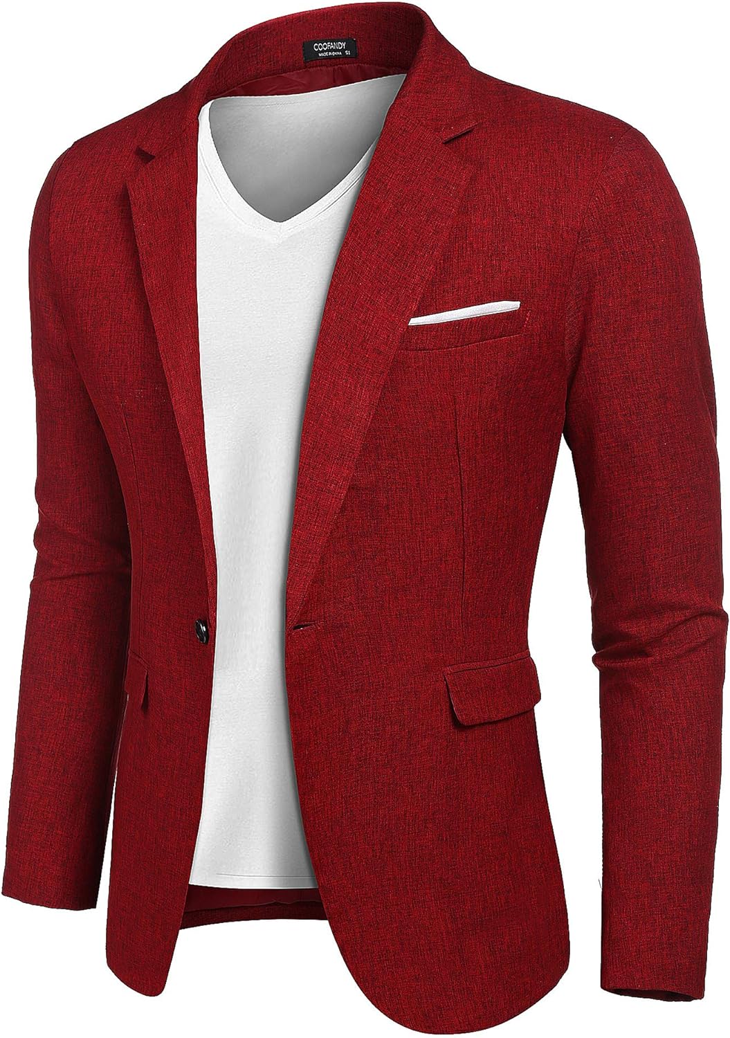 COOFANDY Men's Blazer Casual Sport Coats Slim Fit One Button Suit Jacket Lightweight Sports Jacket