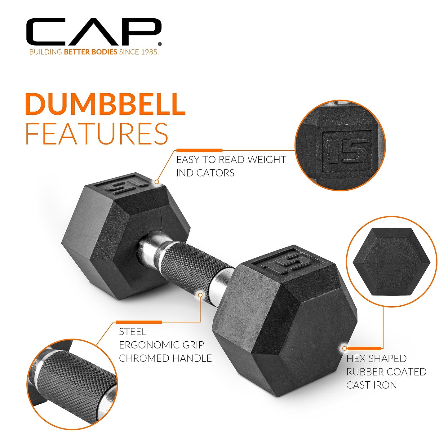 CAP Barbell Dumbbell Set with Rack | Multiple Options in 150lbs and 210lbs