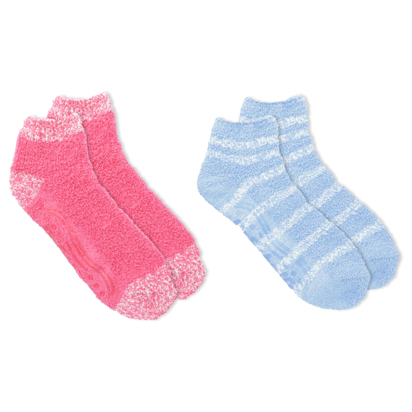 Dr. Scholl’s Women’s Fuzzy Spa Socks - Cozy Low Cut 2 & 3 Pairs - Lavender & Vitamin E Infused