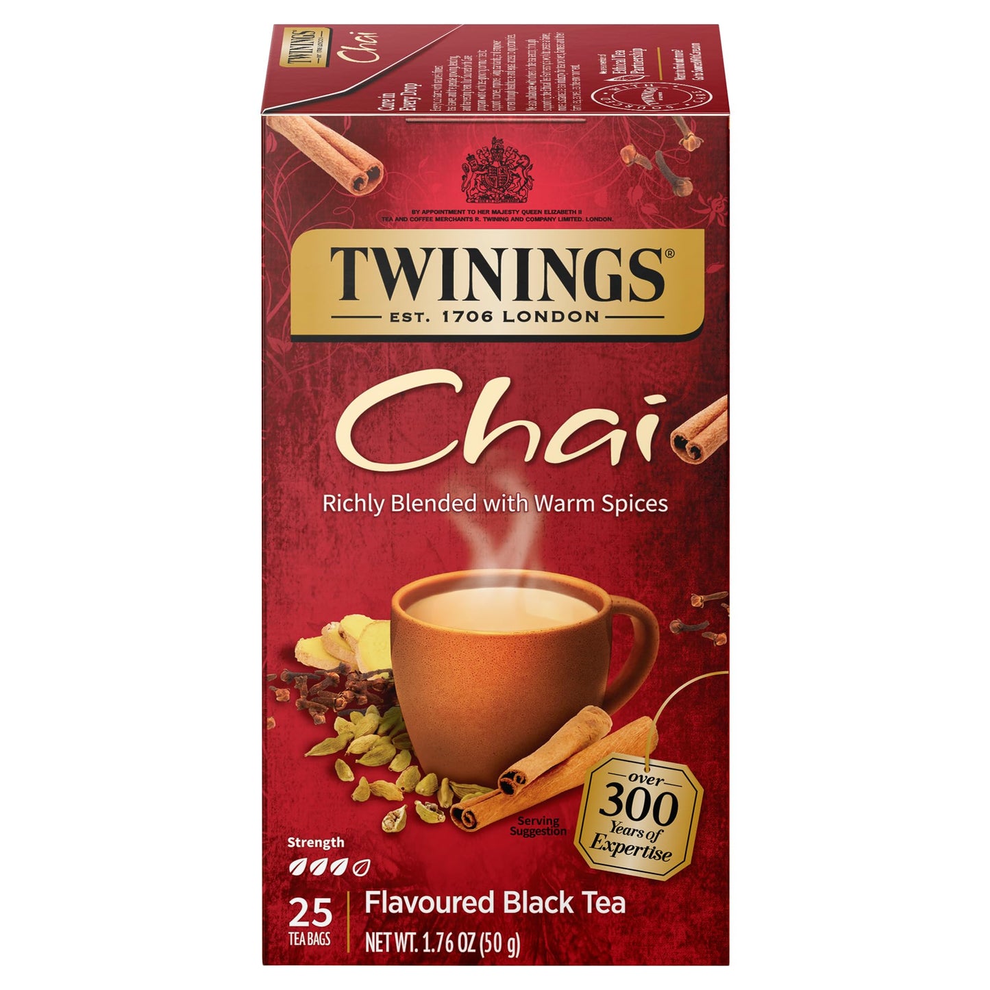 Twinings Decaffeinated English Breakfast Individually Wrapped Black Tea Bags, 20 Count Pack of 6, Flavourful & Robust