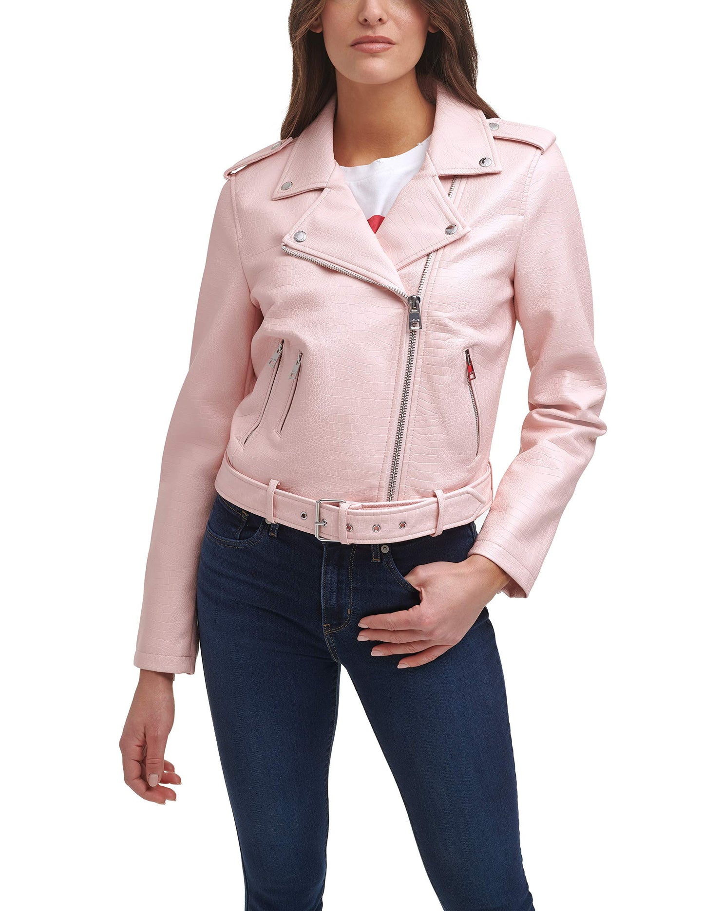 Levi's Women's Belted Faux Leather Moto Jacket (Regular & Plus Size)