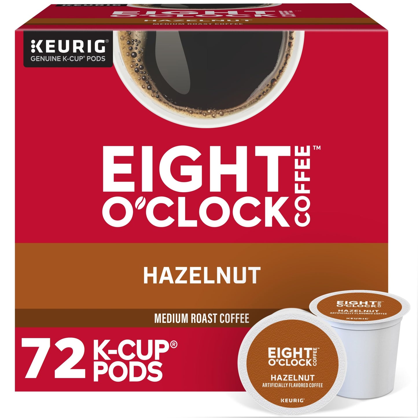 Eight O'Clock Coffee The Original Keurig Single-Serve K-Cup Pods, Medium Roast Coffee, 96 Count (4 Packs of 24)