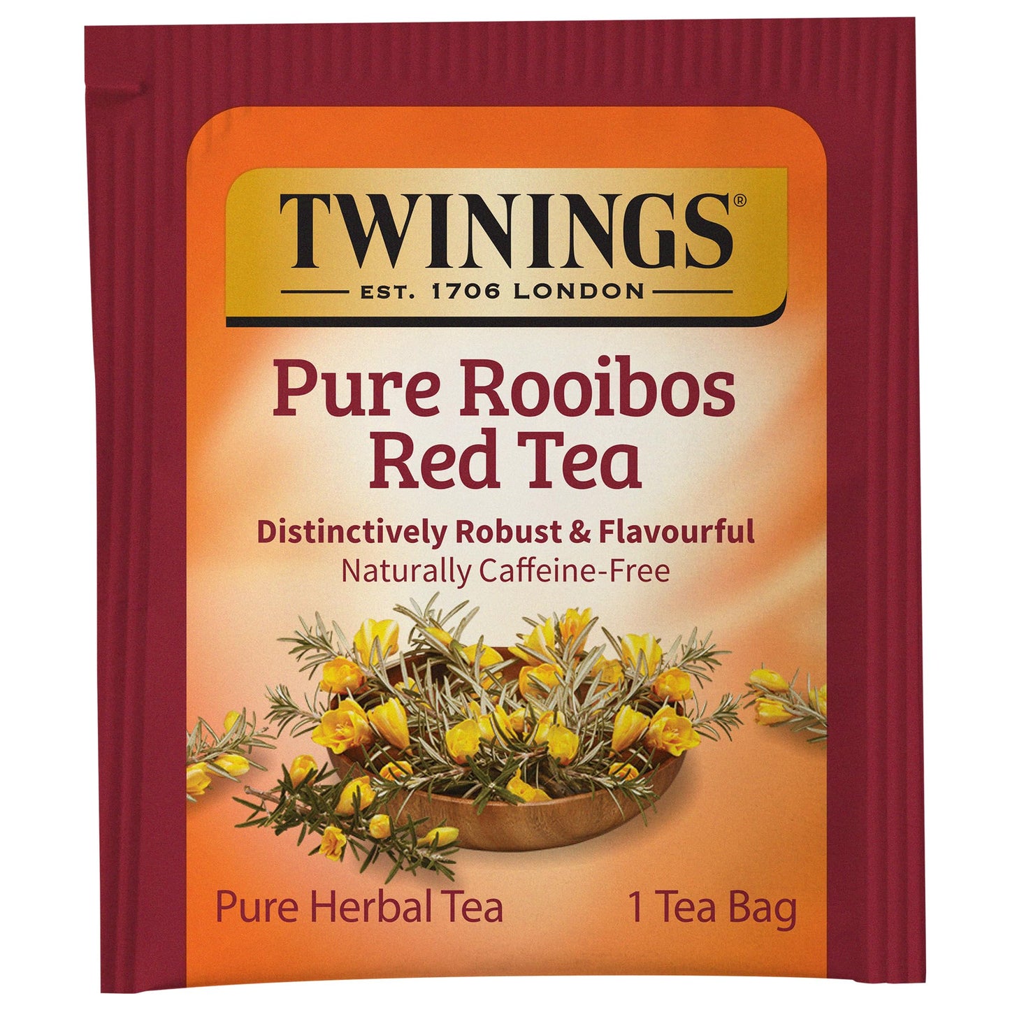 Twinings Decaffeinated English Breakfast Individually Wrapped Black Tea Bags, 20 Count Pack of 6, Flavourful & Robust