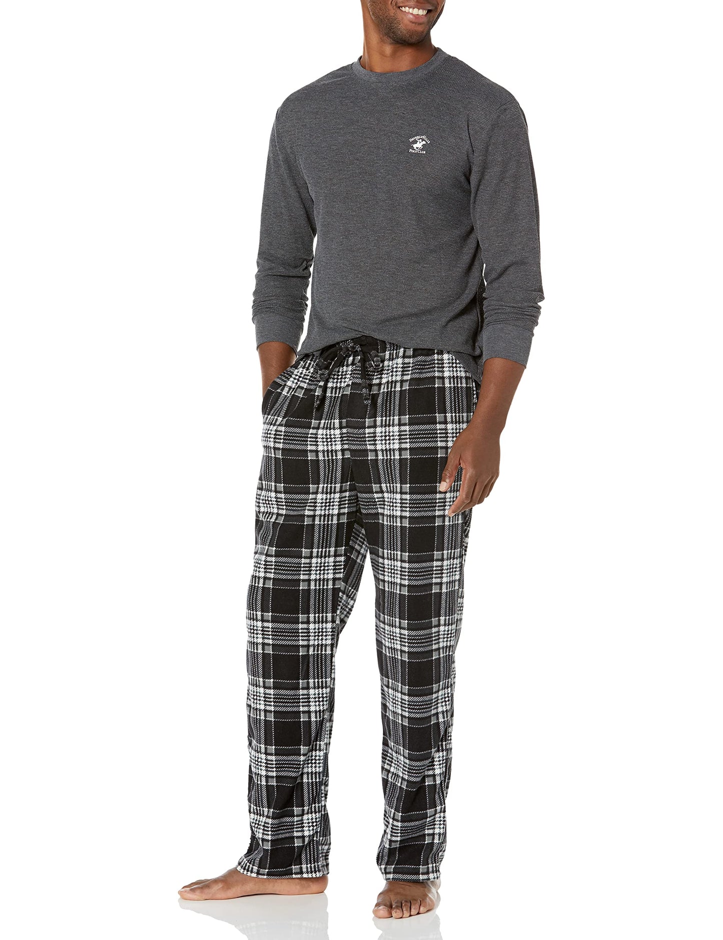 Beverly Hills Polo Club Men's Beverly Hills Polo Polar Fleece Set W/Thermal Top