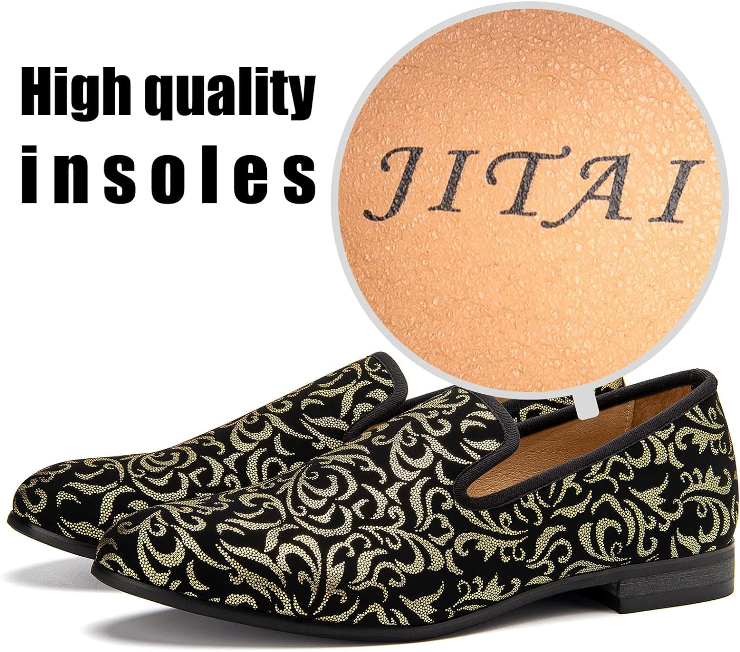 JITAI Luxury Men Shoes Black Loafers Leather Men 's Casual Shoes Brand Comfortable