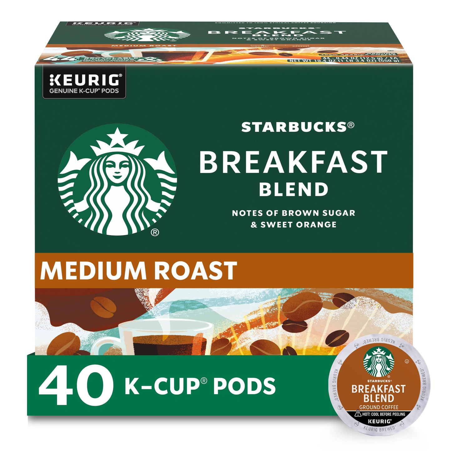 Starbucks K-Cup Coffee Pods—Medium Roast Coffee—Pike Place Roast for Keurig Brewers—100% Arabica—4 boxes (96 pods total)