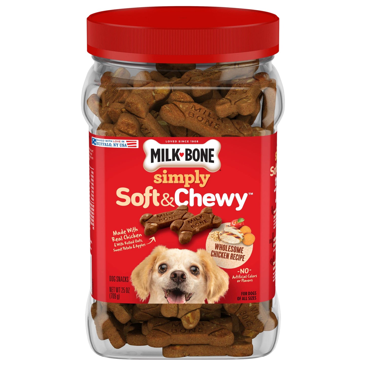 Milk-Bone Soft & Chewy Dog Treats, Beef & Filet Mignon Recipe, 25 Ounce