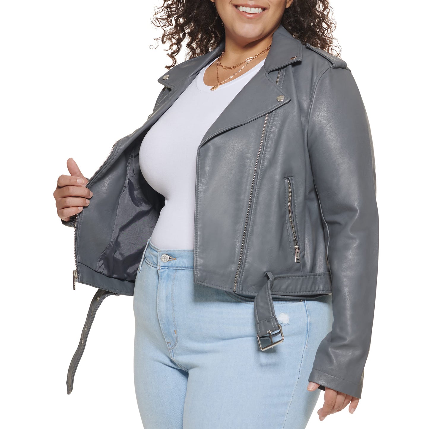 Levi's Women's Belted Faux Leather Moto Jacket (Regular & Plus Size)