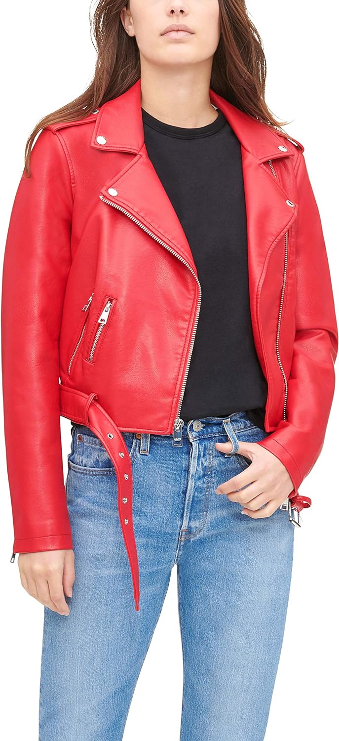 Levi's Women's Belted Faux Leather Moto Jacket (Regular & Plus Size)