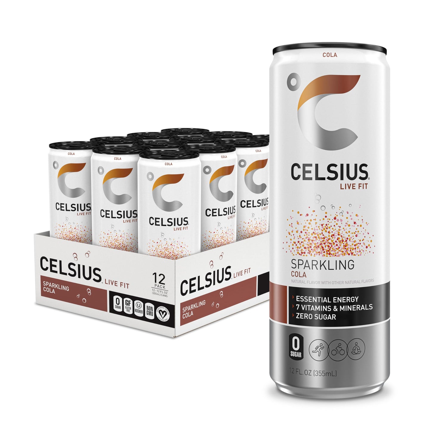 CELSIUS Assorted Flavors Official Variety Pack, Functional Essential Energy Drinks, 12 Fl Oz (Pack of 12)