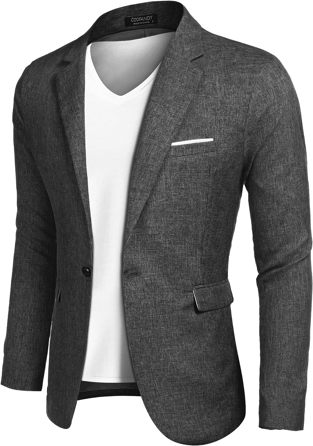 COOFANDY Men's Blazer Casual Sport Coats Slim Fit One Button Suit Jacket Lightweight Sports Jacket