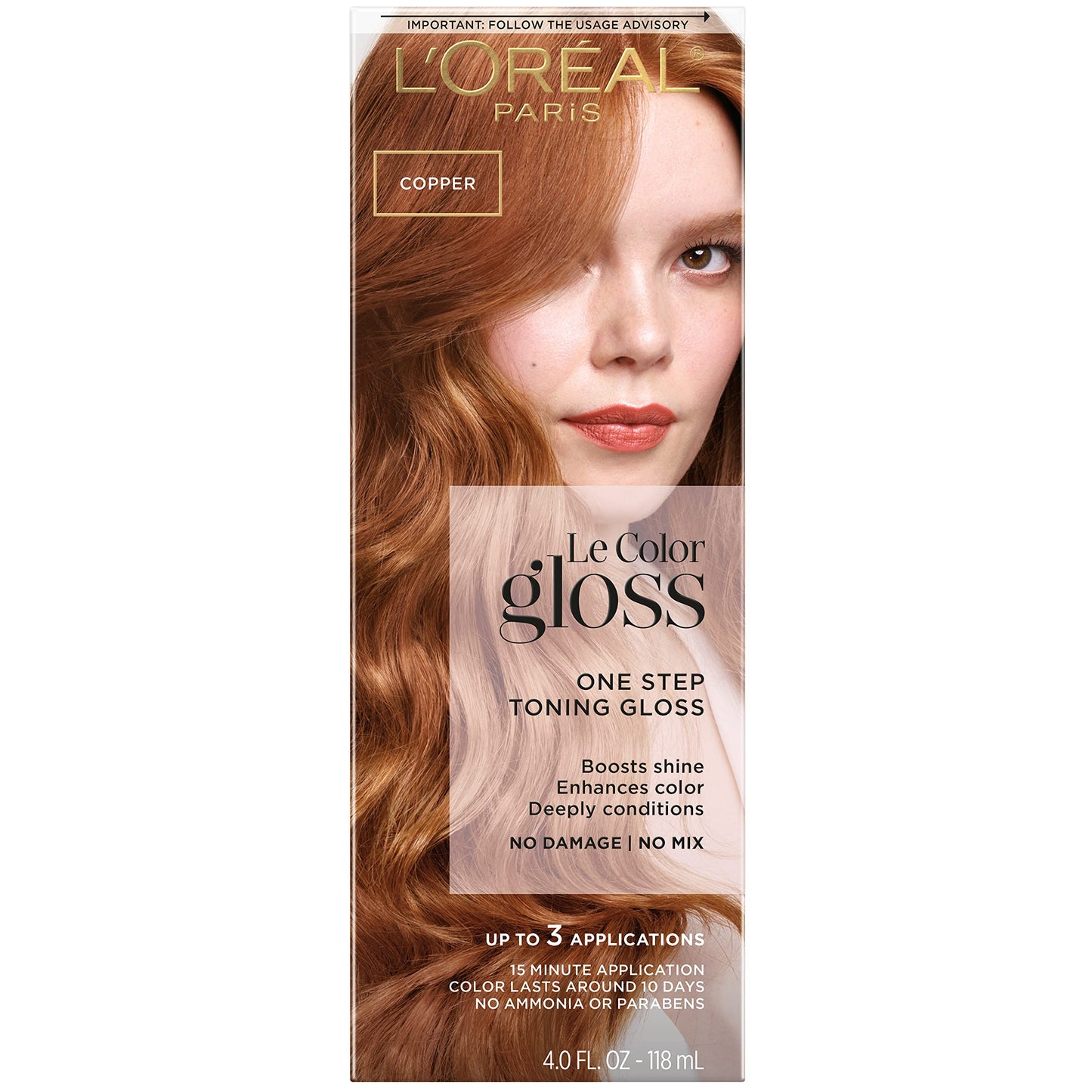 L'Oreal Paris Le Color Gloss One Step In-Shower Toning Hair Gloss, Neutralizes Brass, Conditions & Boosts Shine, Silver, 4 Ounce