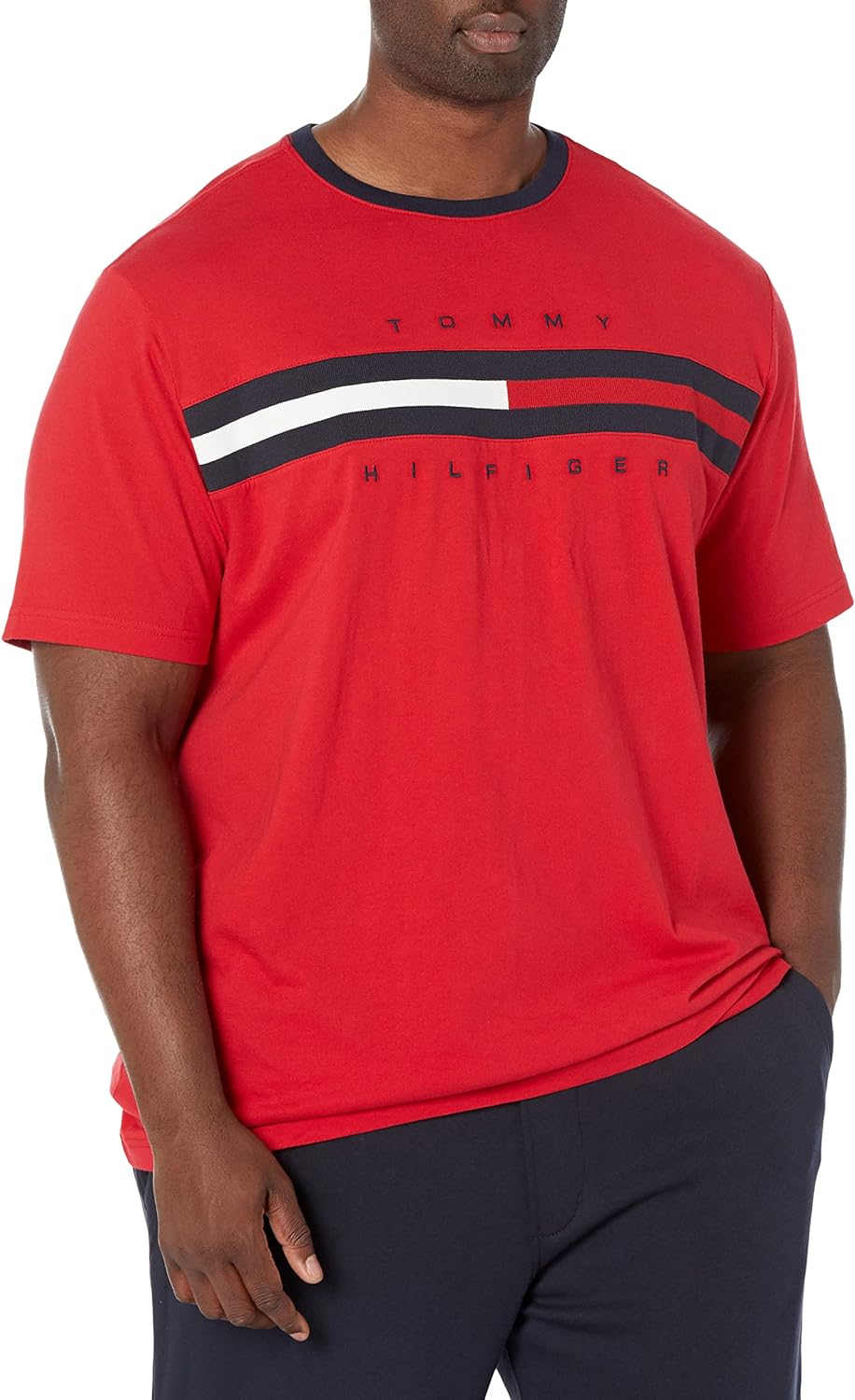 Tommy Hilfiger Men's Short Sleeve Signature Stripe Graphic T-Shirt