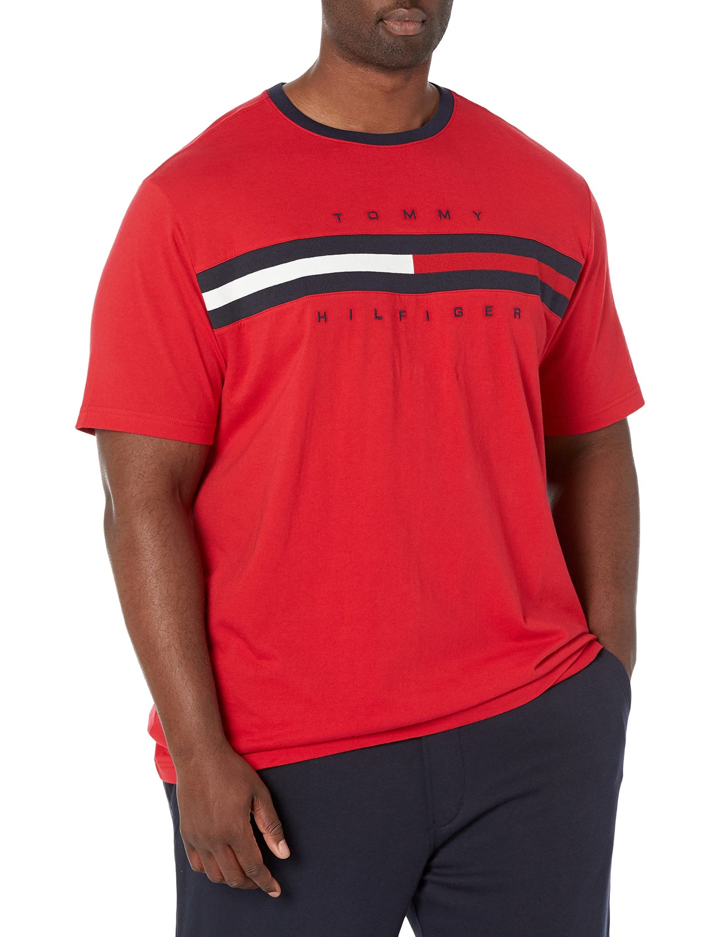 Tommy Hilfiger Men's Short Sleeve Signature Stripe Graphic T-Shirt