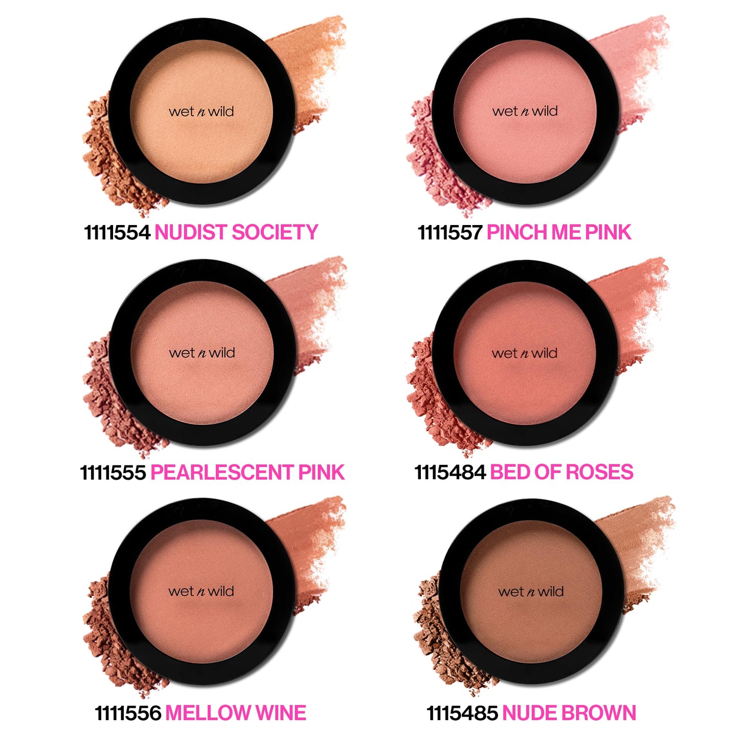 wet n wild Color Icon Blush, Effortless Glow & Seamless Blend infused with Luxuriously Smooth Jojoba Oil, Sheer Finish with a Matte Natural Glow, Cruelty-Free & Vegan - Pinch Me Pink