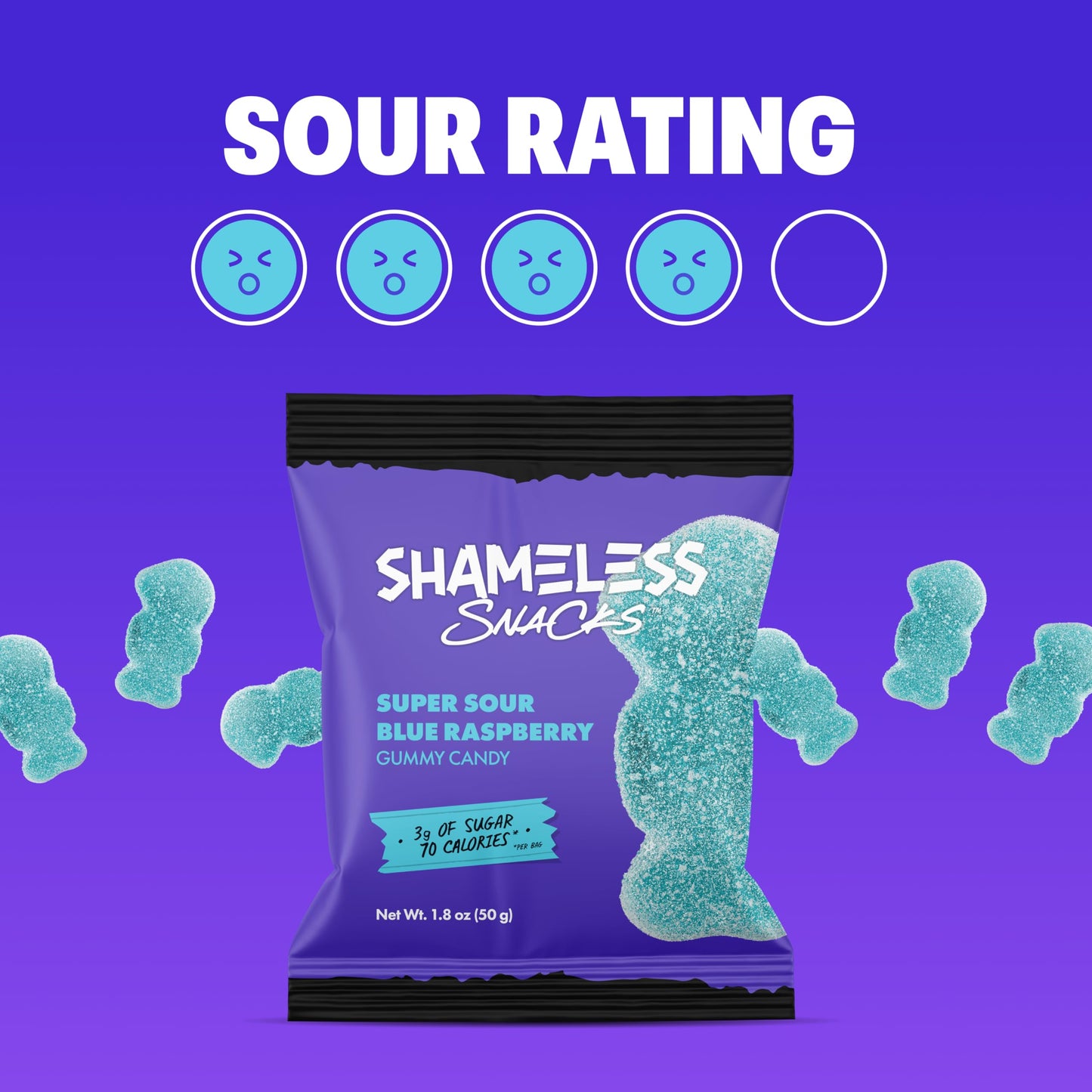 Shameless Snacks - Healthy Low Calorie Snacks, Low Carb Keto Gummies (Gluten Free Candy) - 6 Pack Super Variety Pack