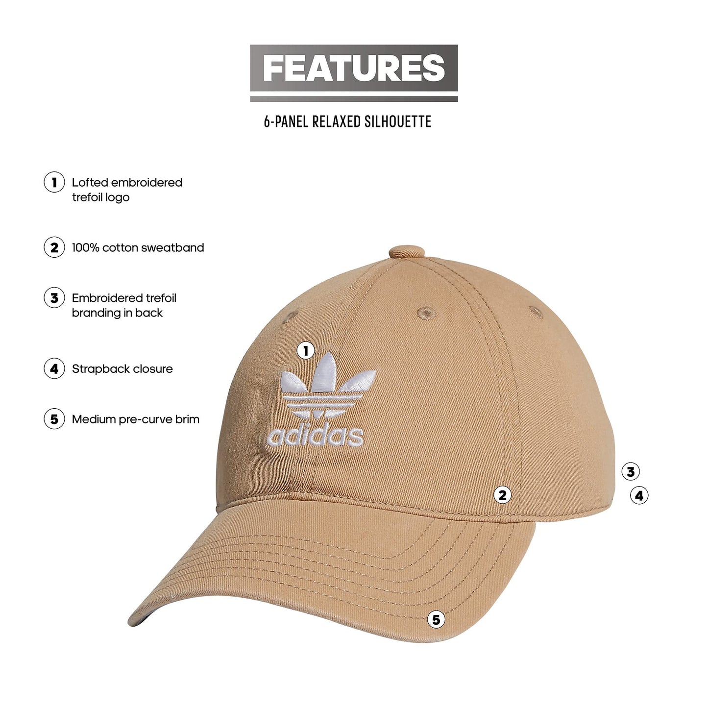 adidas Originals Men's Relaxed Fit Strapback Hat