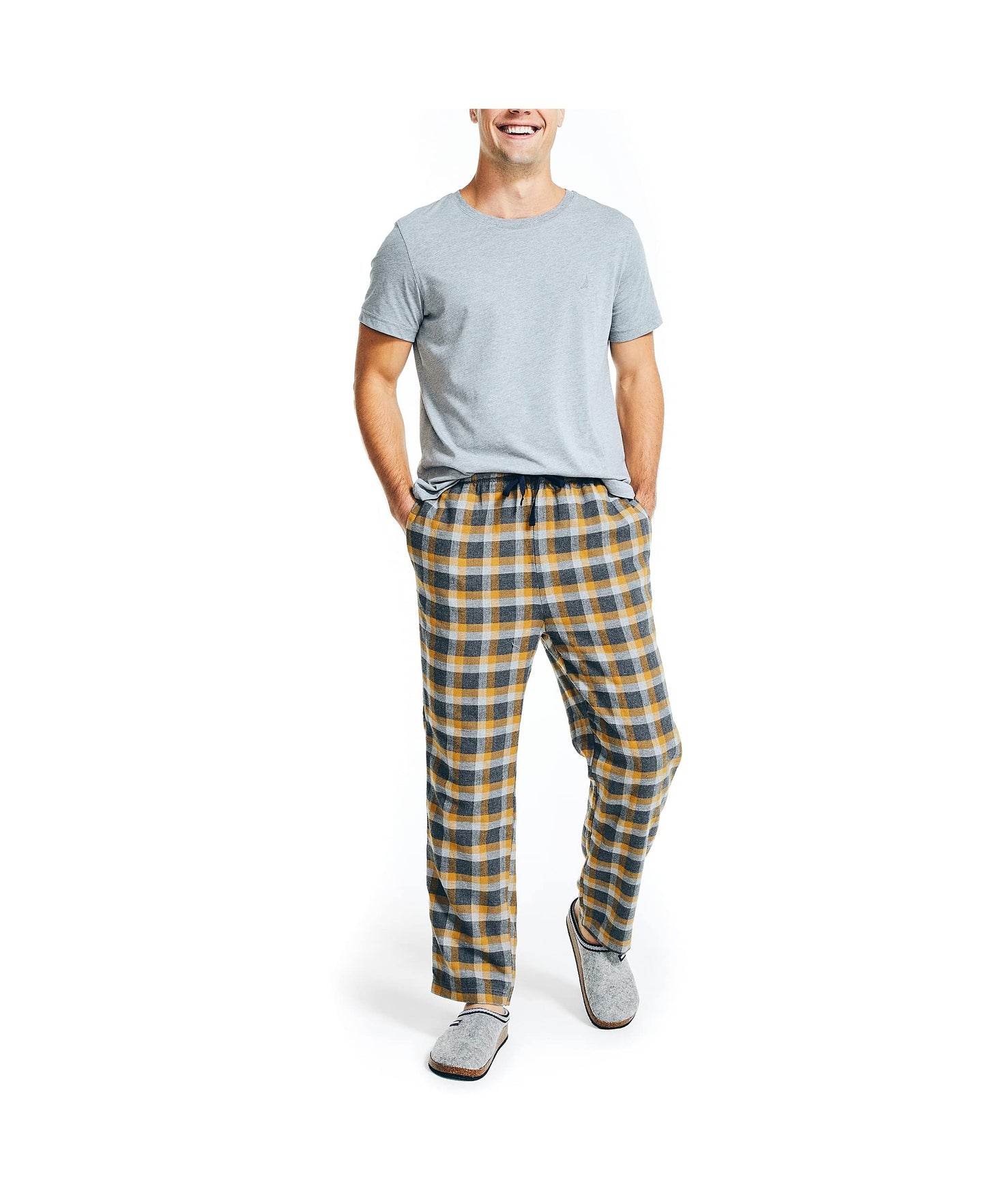 Nautica Men's Plaid Flannel Pajama Pant Set