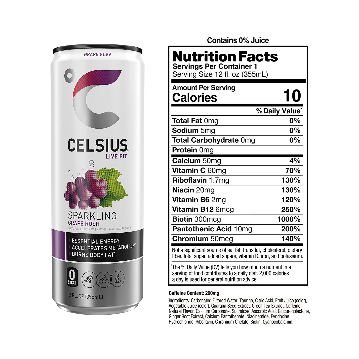 CELSIUS Assorted Flavors Official Variety Pack, Functional Essential Energy Drinks, 12 Fl Oz (Pack of 12)