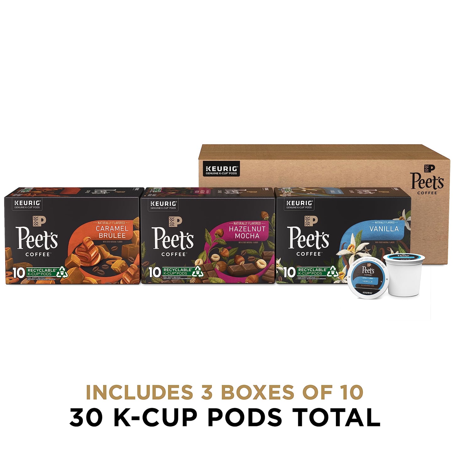 Peet's Coffee, Dark Roast K-Cup Pods for Keurig Brewers - Major Dickason's Blend 75 Count (1 Box of 75 K-Cup Pods)