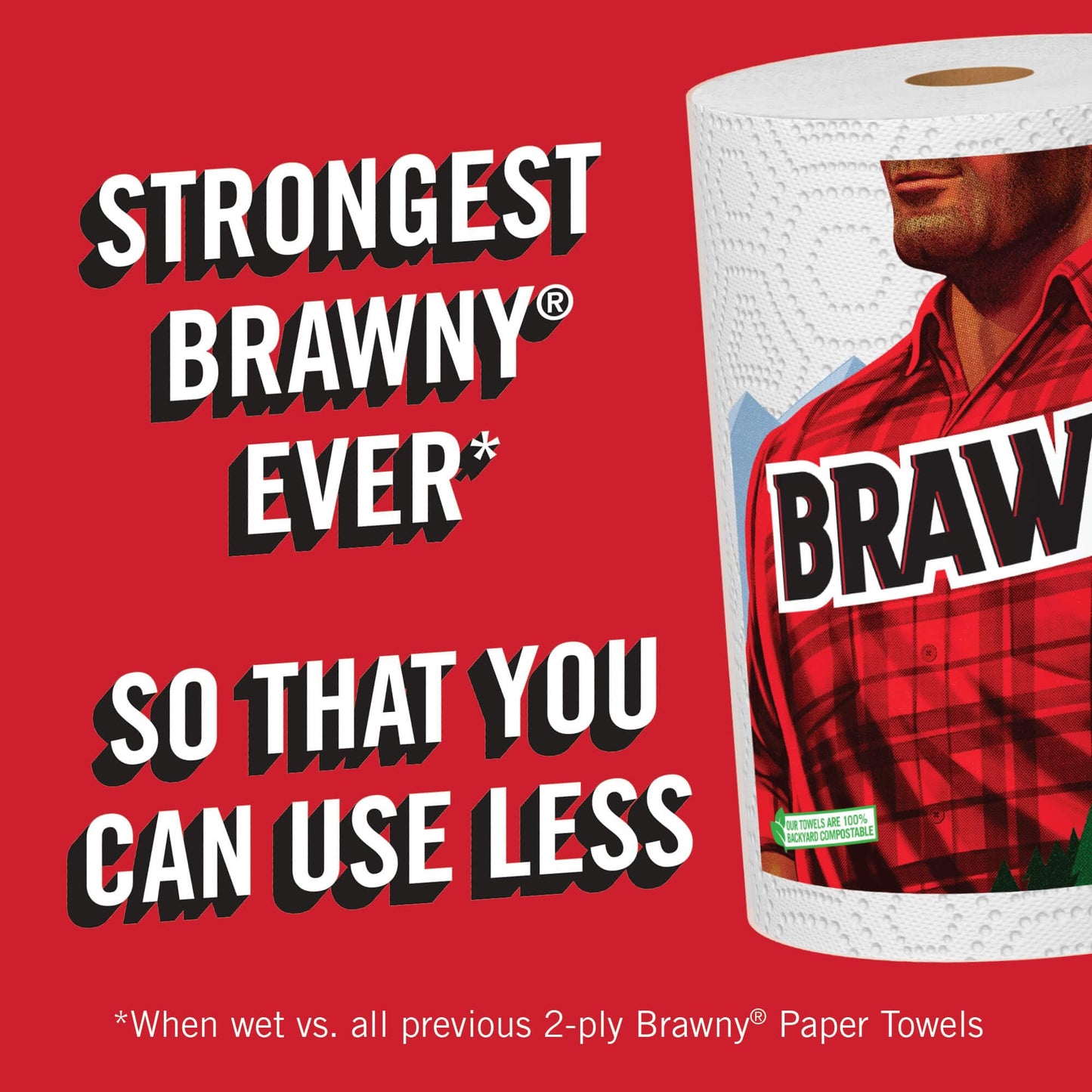 Brawny Pick-A-Size Paper Towels, 6 Double Rolls = 12 Regular Rolls, 2 Sheet Sizes (Half or Full), Strong Paper Towel For Everyday Use