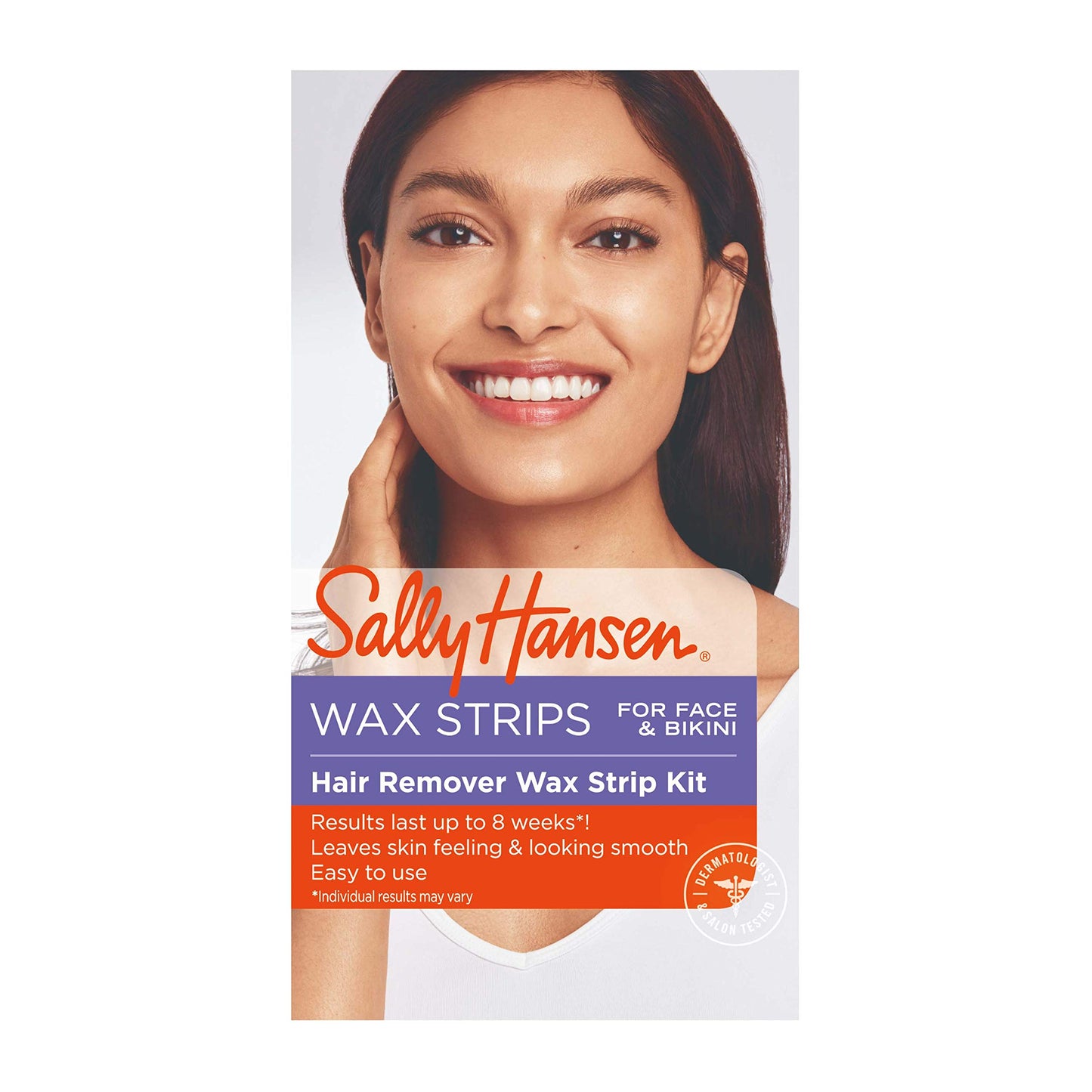 Sally Hansen Hair Remover Wax Strip kit for Face, 18 Wax Strips