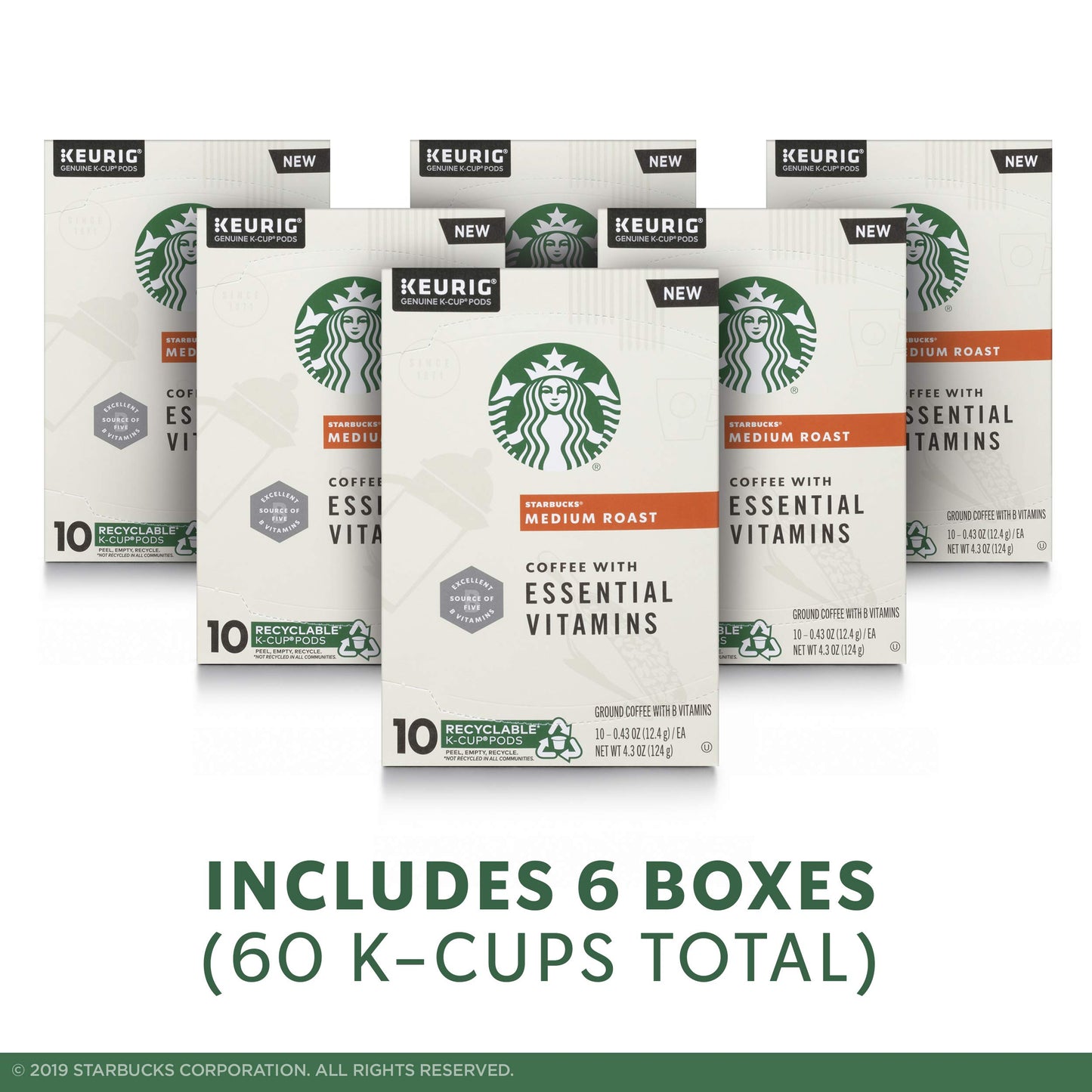 Starbucks K-Cup Coffee Pods—Medium Roast Coffee—Pike Place Roast for Keurig Brewers—100% Arabica—4 boxes (96 pods total)