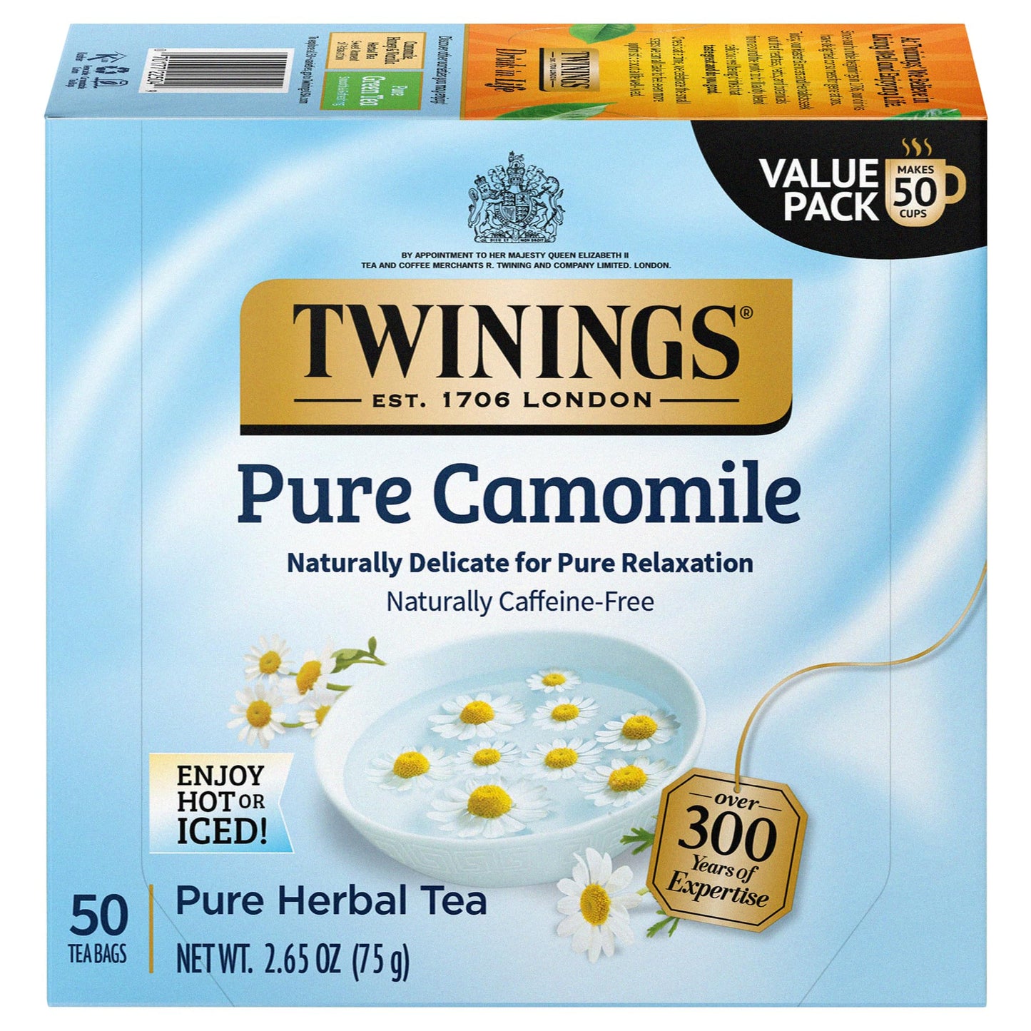 Twinings Decaffeinated English Breakfast Individually Wrapped Black Tea Bags, 20 Count Pack of 6, Flavourful & Robust