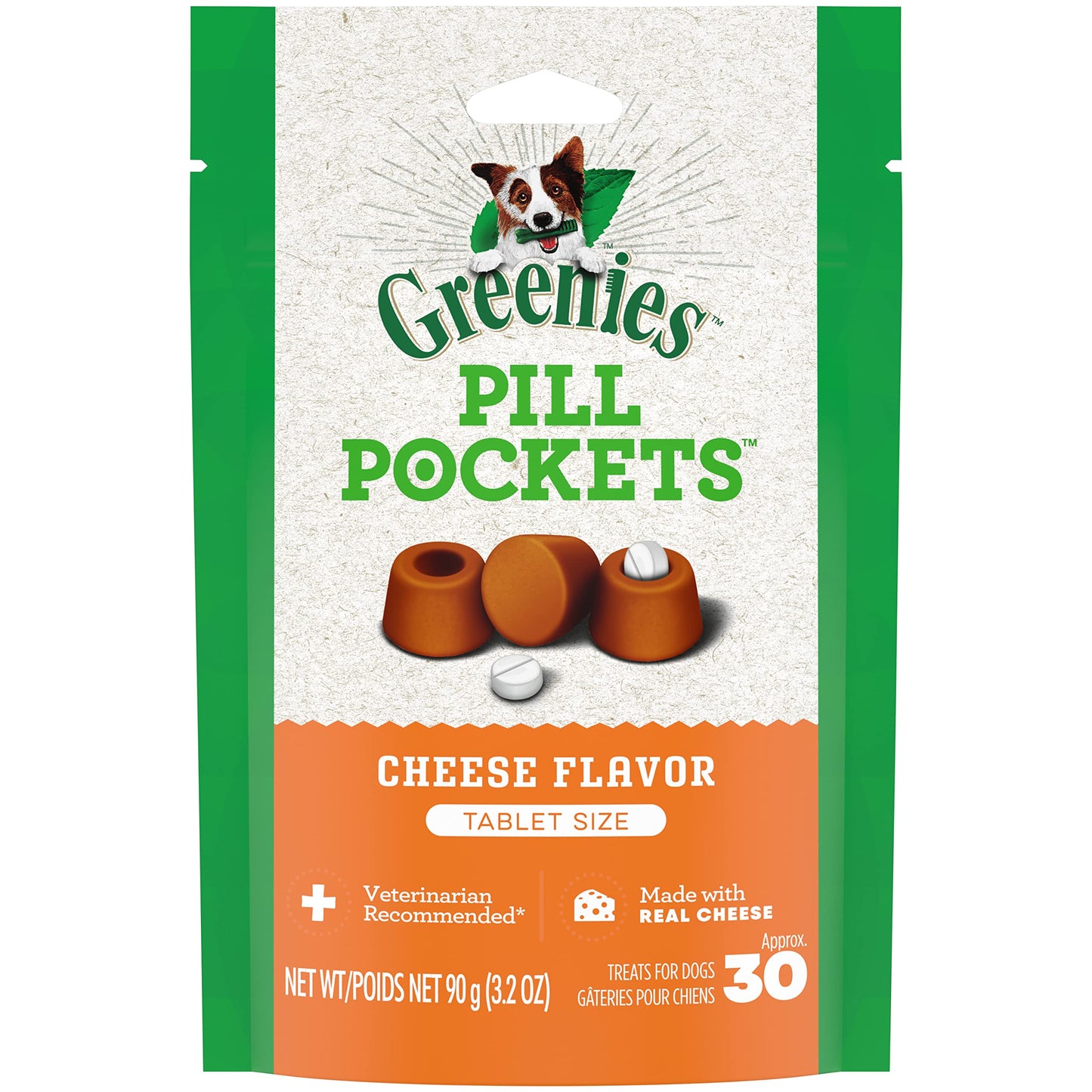 Greenies Pill Pockets for Dogs Capsule Size Natural Soft Dog Treats Chicken Flavor, 15.8 oz. Pack (60 Treats)