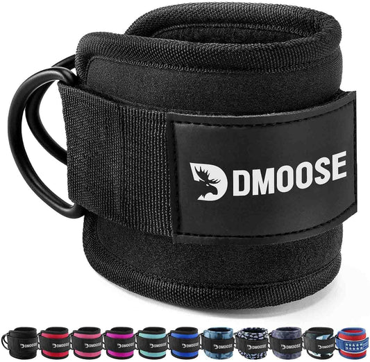 DMoose ankle straps for cable machines women - One Size Fit with Premium Padding, ankle cable attachments for gym, Ankle Cable Straps for Workout, Booty Workouts, Leg Extension, Hip Abductors