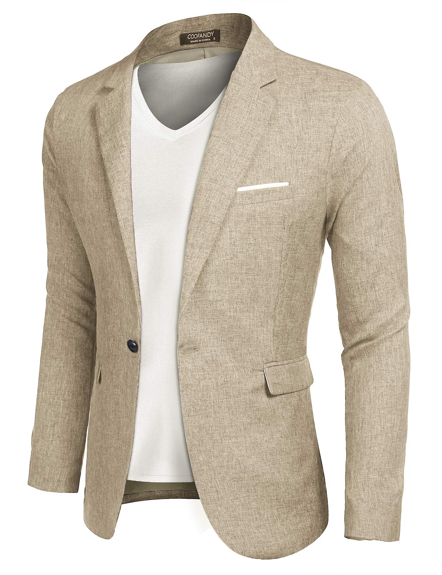 COOFANDY Men's Blazer Casual Sport Coats Slim Fit One Button Suit Jacket Lightweight Sports Jacket