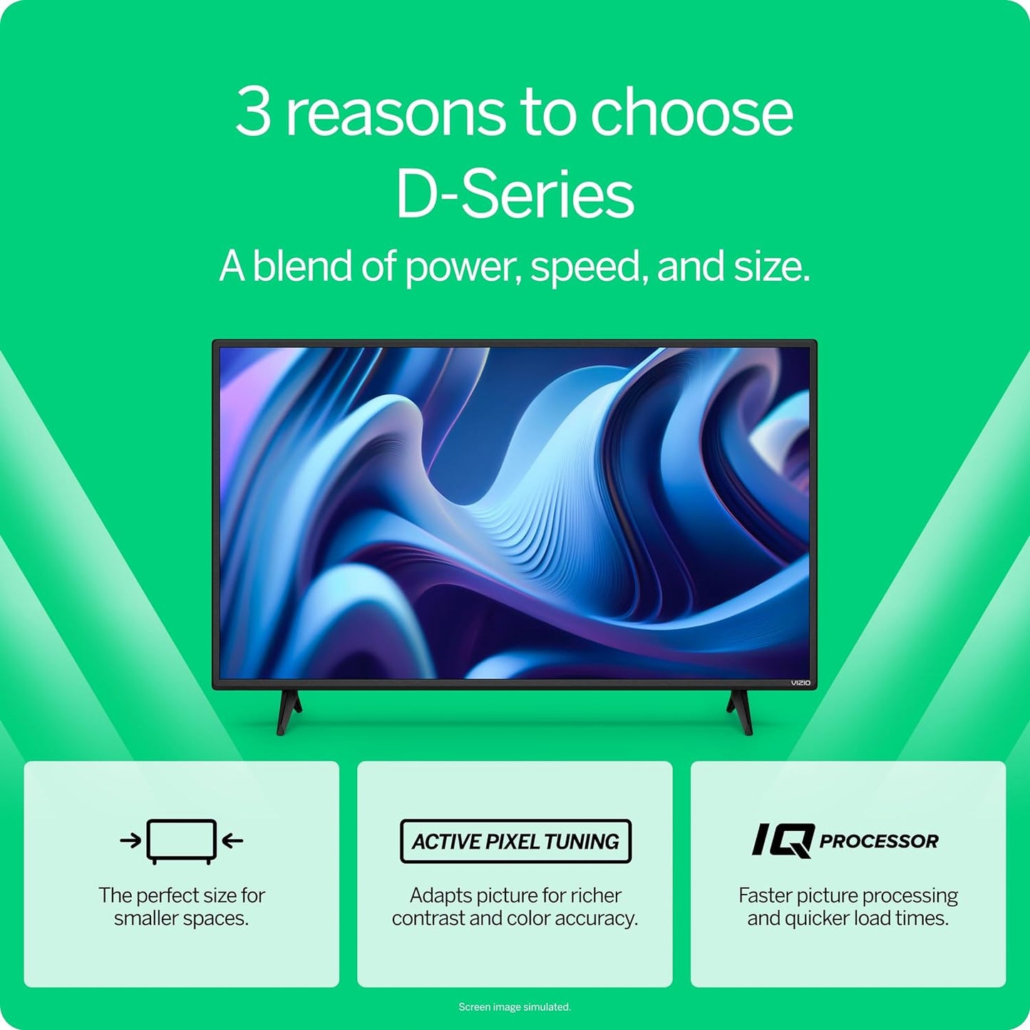 VIZIO 32 inch D-Series HD 720p Smart TV with Apple AirPlay and Chromecast Built-in, Alexa Compatibility, D32h-J, 2022 Model