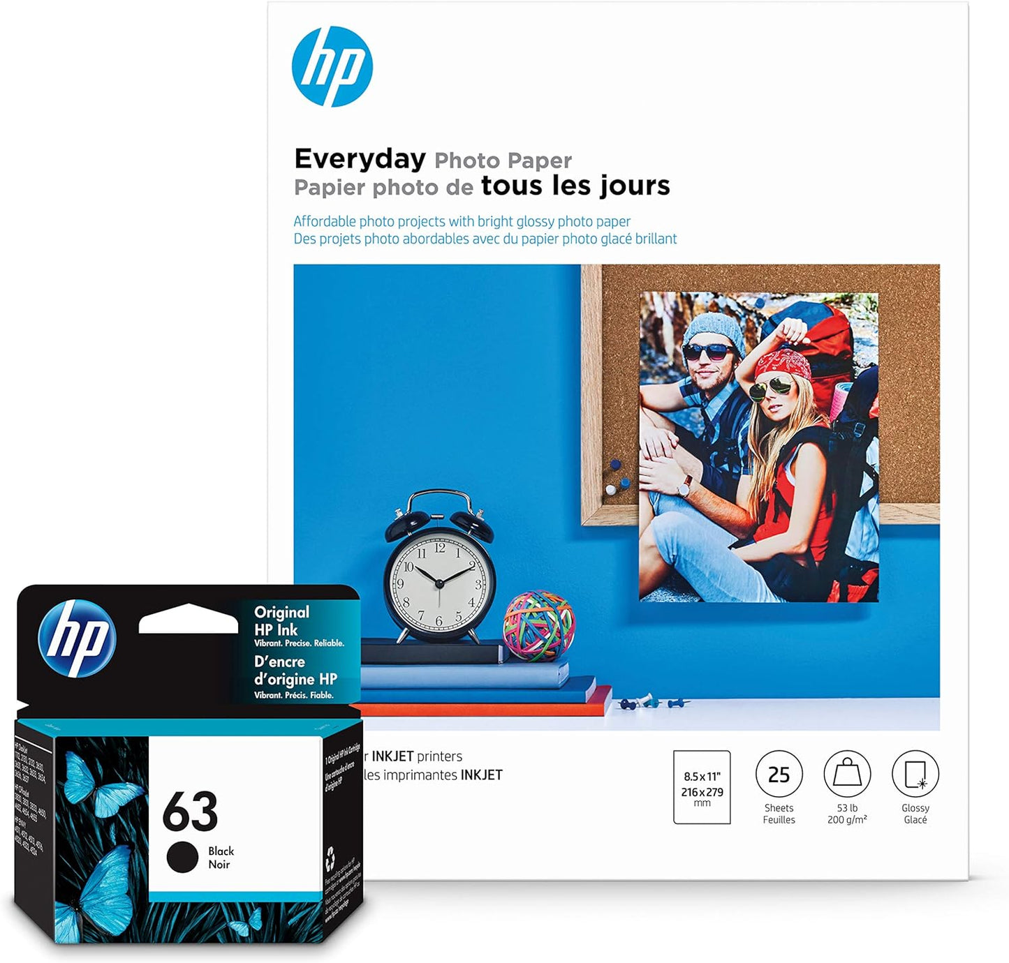 HP 63 Black Ink Cartridge | Works with HP DeskJet 1112, 2130, 3630 Series; HP ENVY 4510, 4520 Series; HP OfficeJet 3830, 4650, 5200 Series | Eligible for Instant Ink | F6U62AN