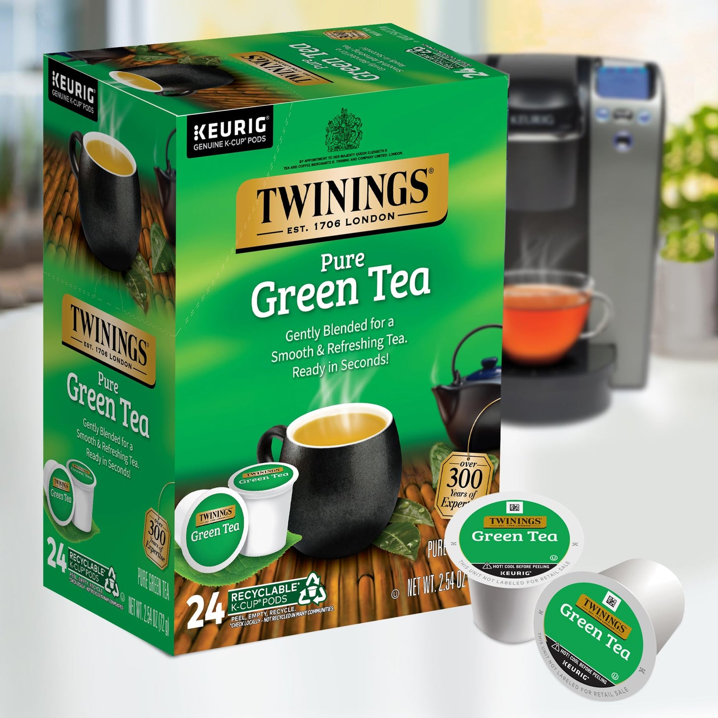 Twinings English Breakfast Tea K-Cup Pods for Keurig, Caffeinated, Smooth, Flavourful, Robust Black Tea, 24 Count (Pack of 1), Enjoy Hot or Iced