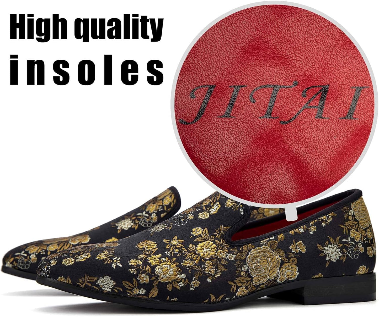 JITAI Luxury Men Shoes Black Loafers Leather Men 's Casual Shoes Brand Comfortable