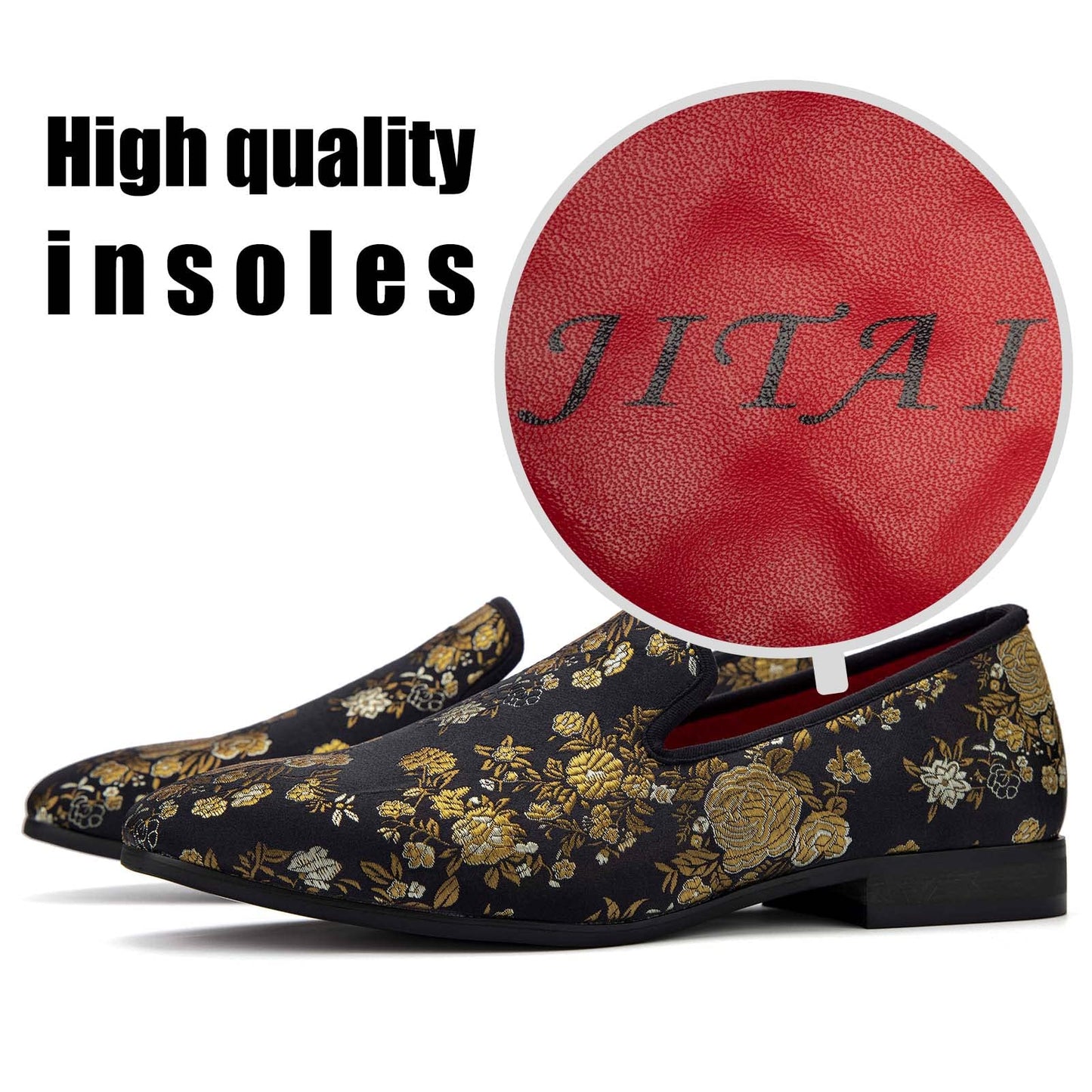 JITAI Luxury Men Shoes Black Loafers Leather Men 's Casual Shoes Brand Comfortable