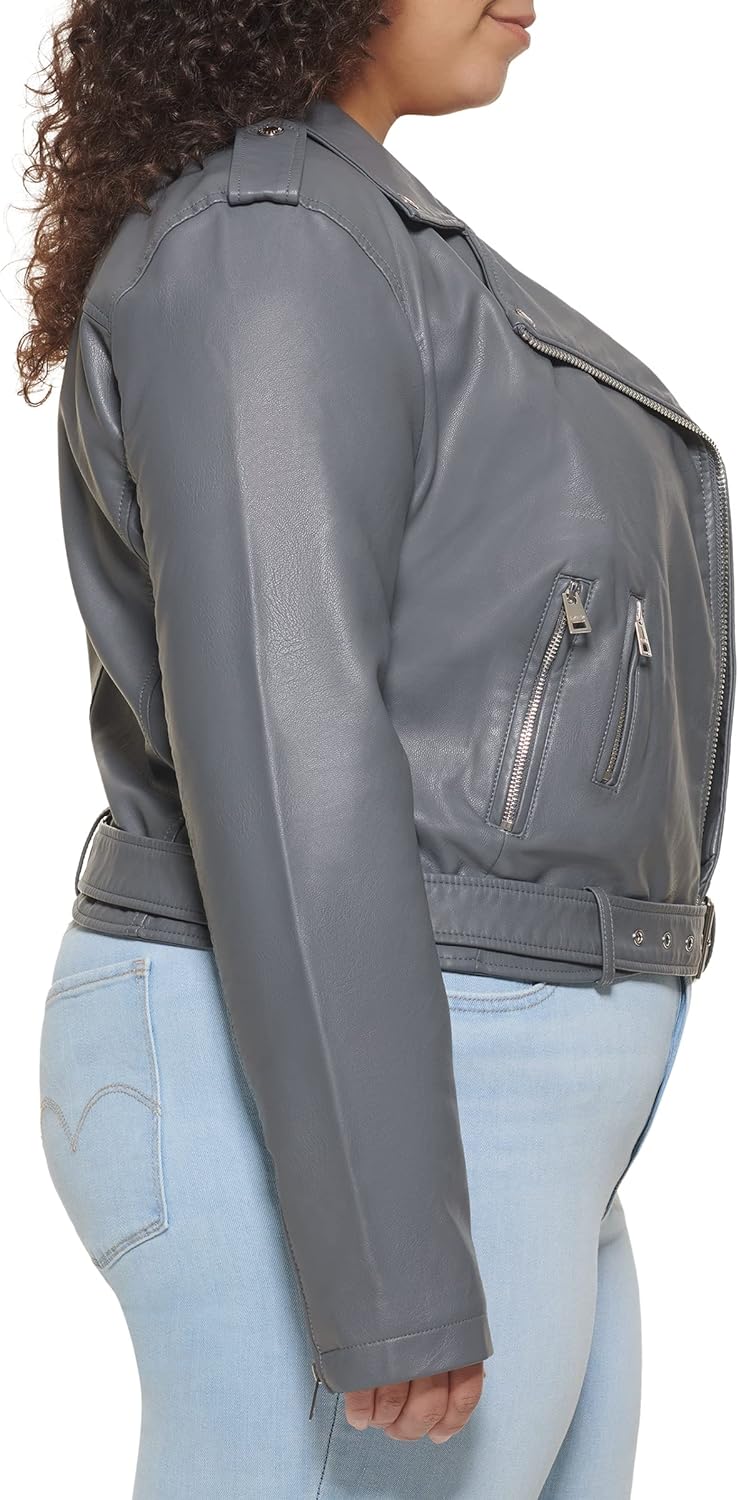 Levi's Women's Belted Faux Leather Moto Jacket (Regular & Plus Size)