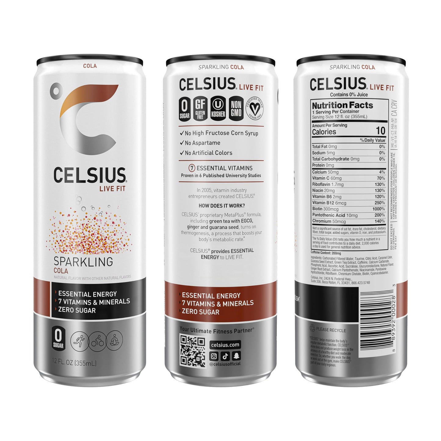 CELSIUS Assorted Flavors Official Variety Pack, Functional Essential Energy Drinks, 12 Fl Oz (Pack of 12)