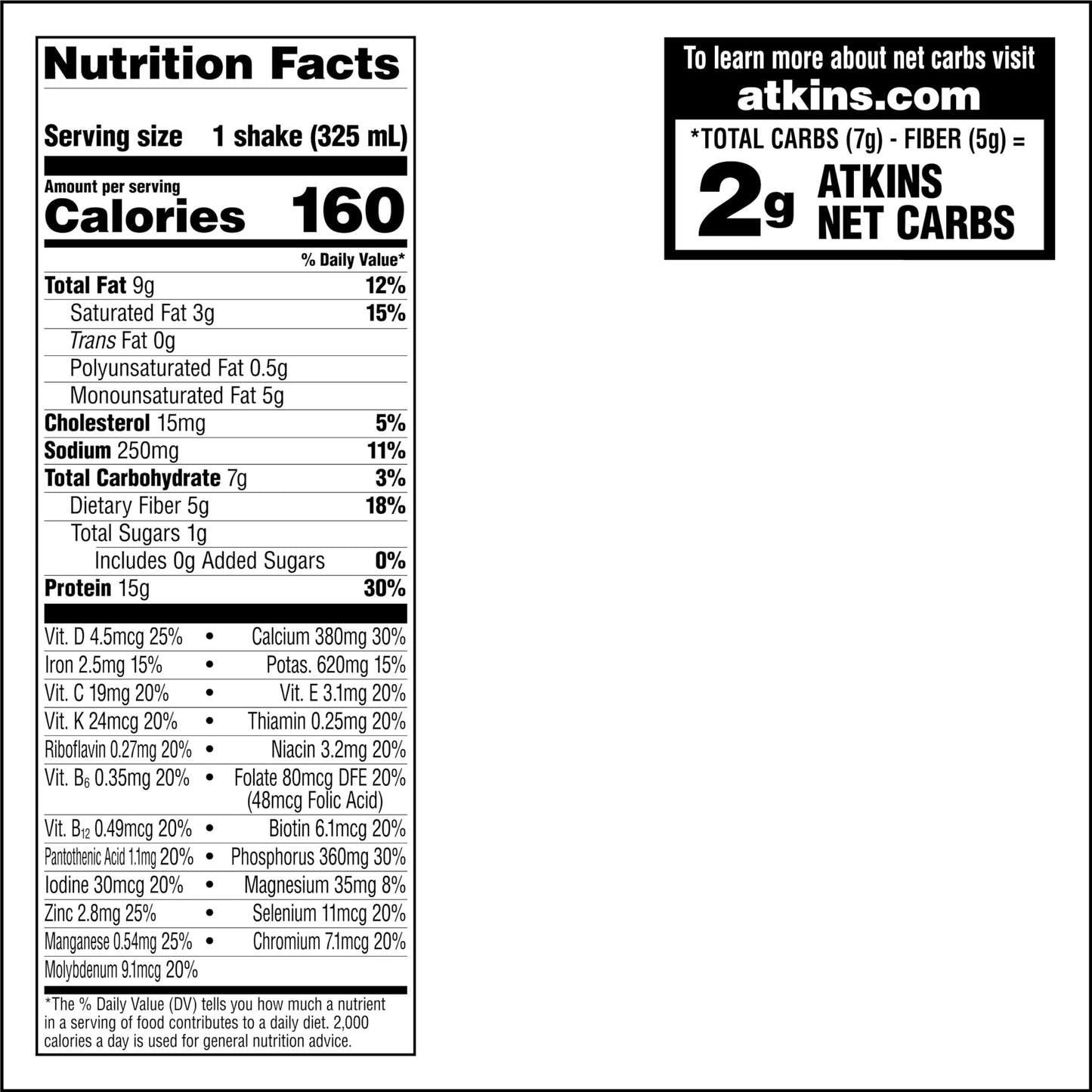 Atkins Milk Chocolate Delight Protein Shake, 15g Protein, Low Glycemic, 2g Net Carb, 1g Sugar, Keto Friendly, 12 Count