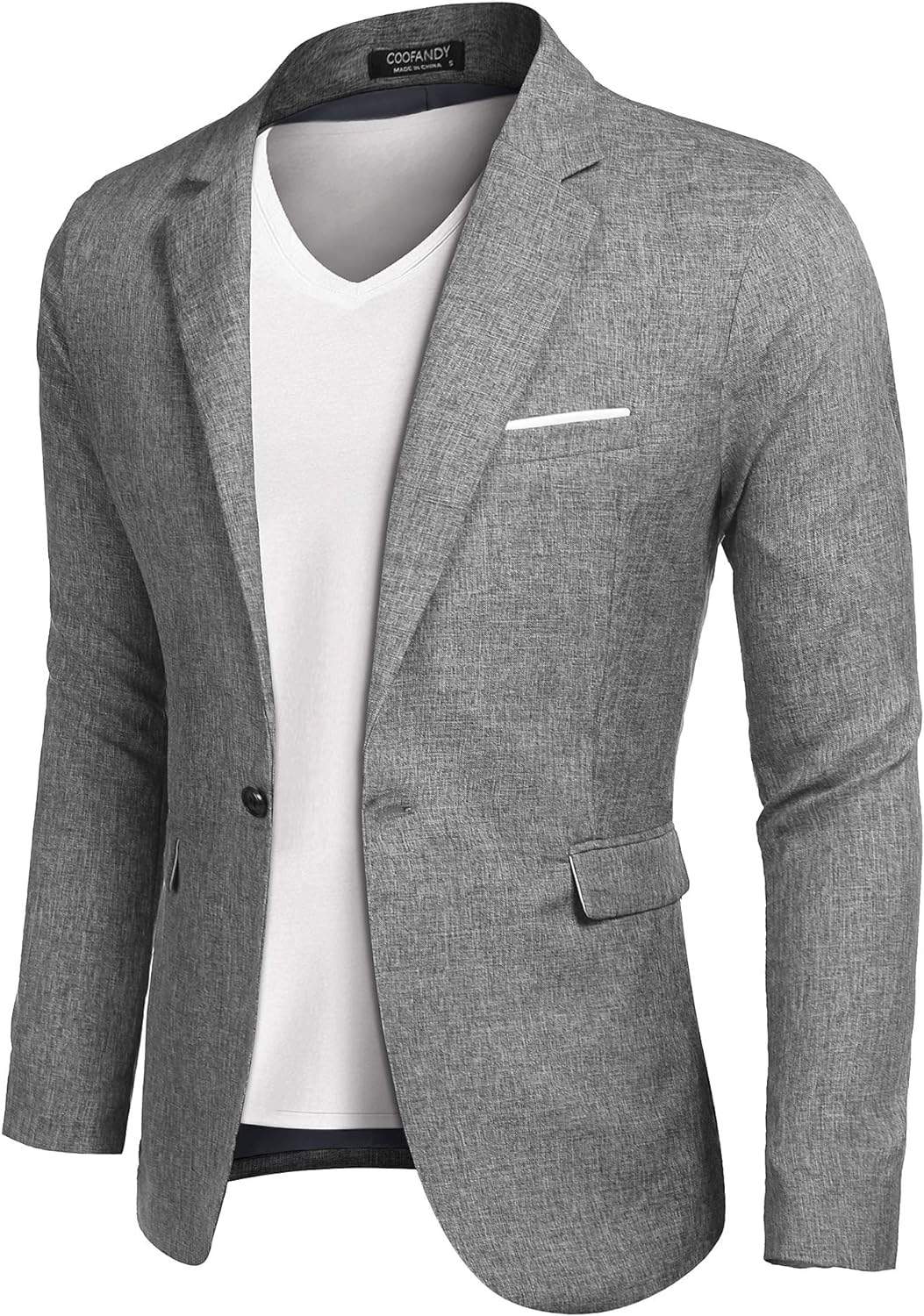 COOFANDY Men's Blazer Casual Sport Coats Slim Fit One Button Suit Jacket Lightweight Sports Jacket