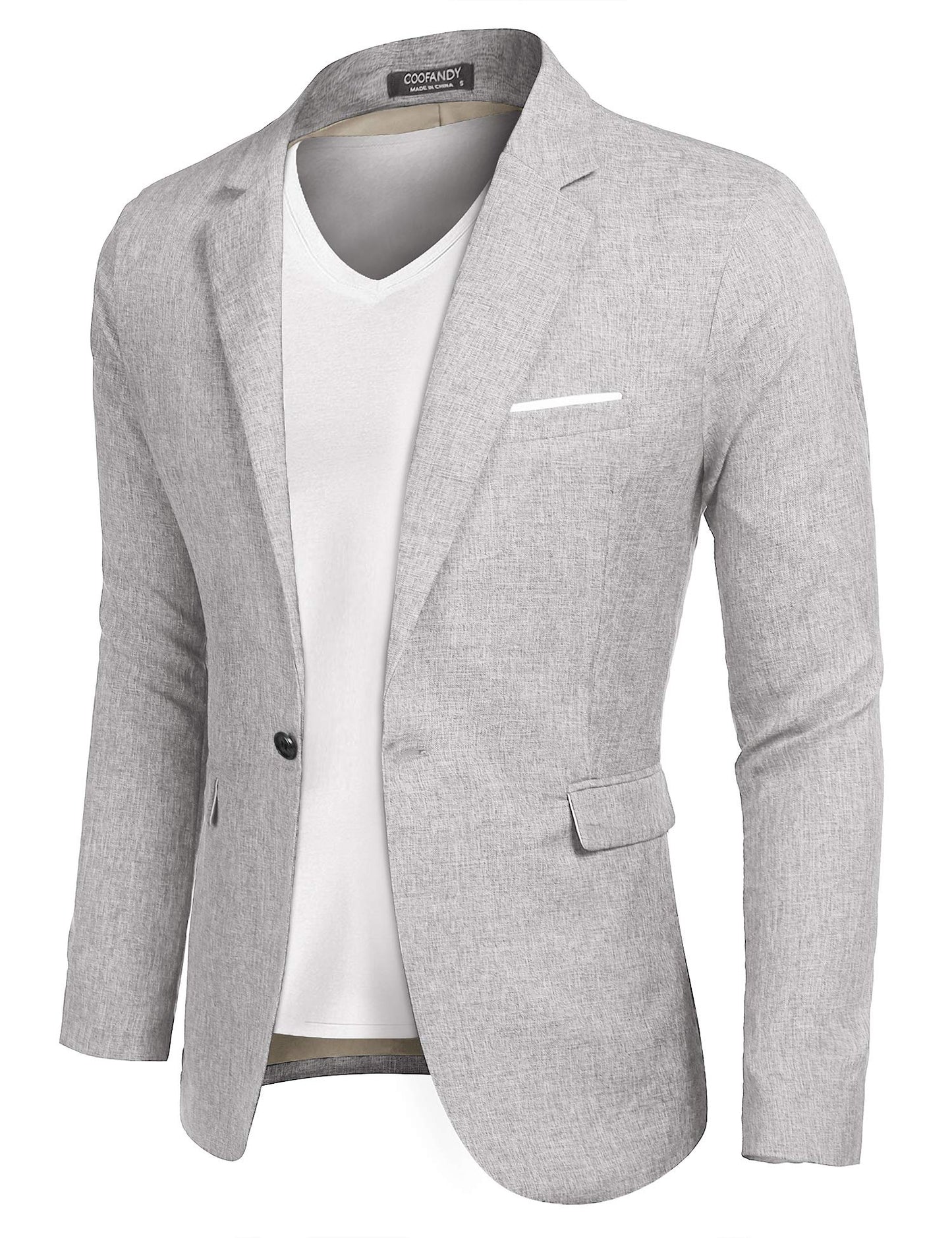 COOFANDY Men's Blazer Casual Sport Coats Slim Fit One Button Suit Jacket Lightweight Sports Jacket