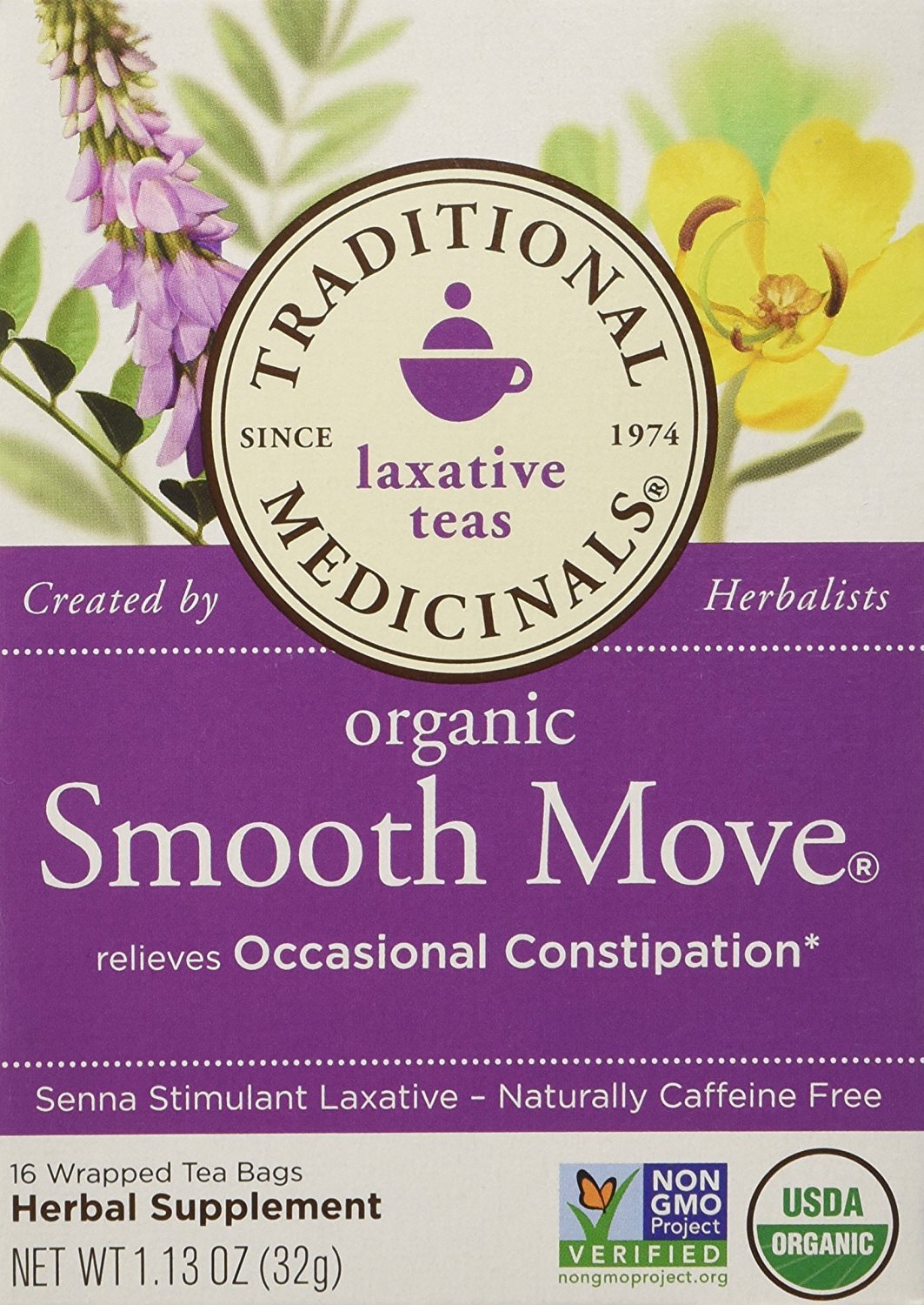 Traditional Medicinals Tea, Organic Lemon Balm, Calms Nerves & Supports Digestion, 16 Tea Bags